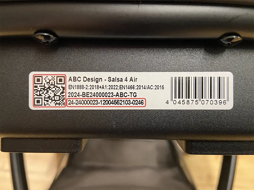 Ansicht Seriennummer