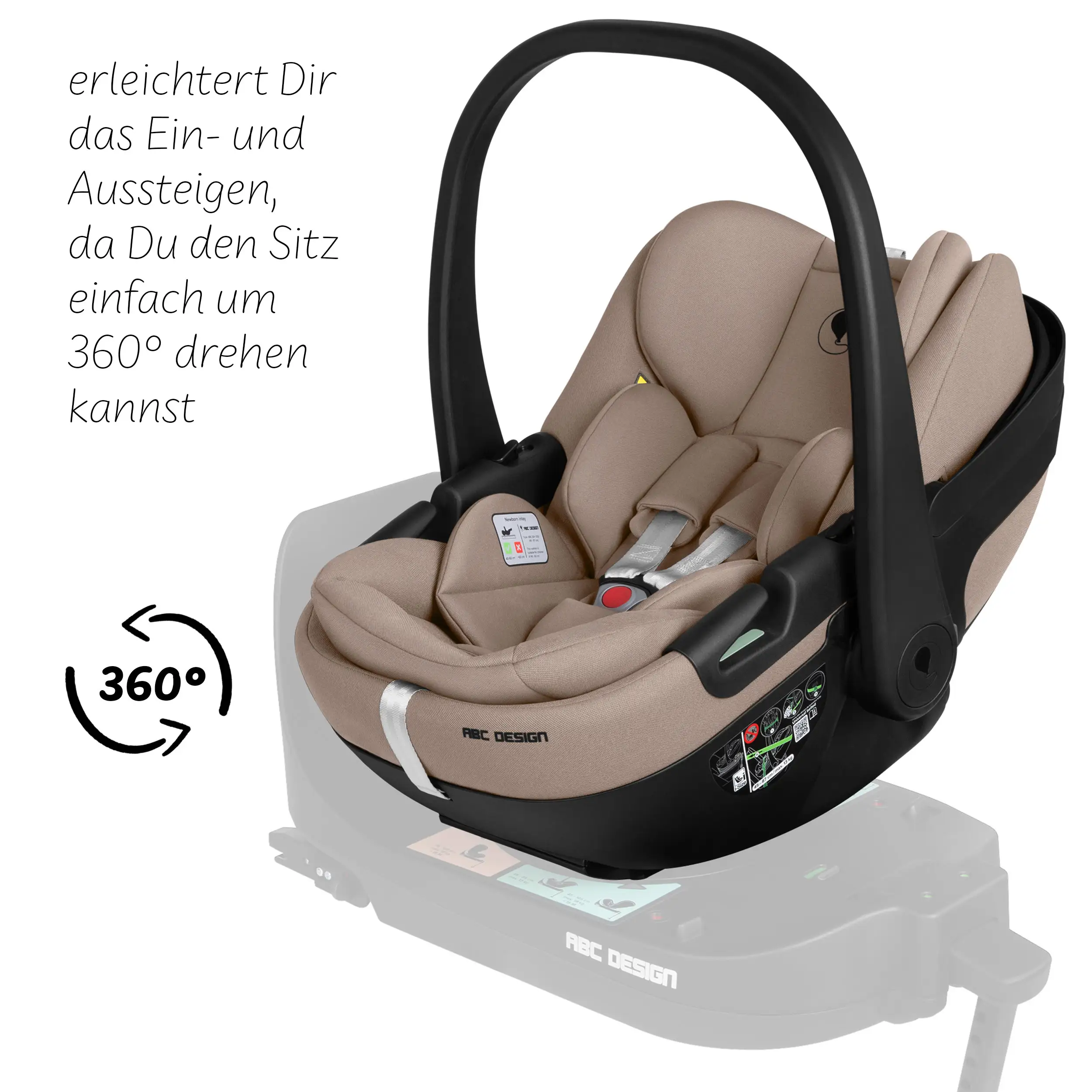 Ovetto Calla i-Size reclinabile incl. base ISOFIX girevole Root