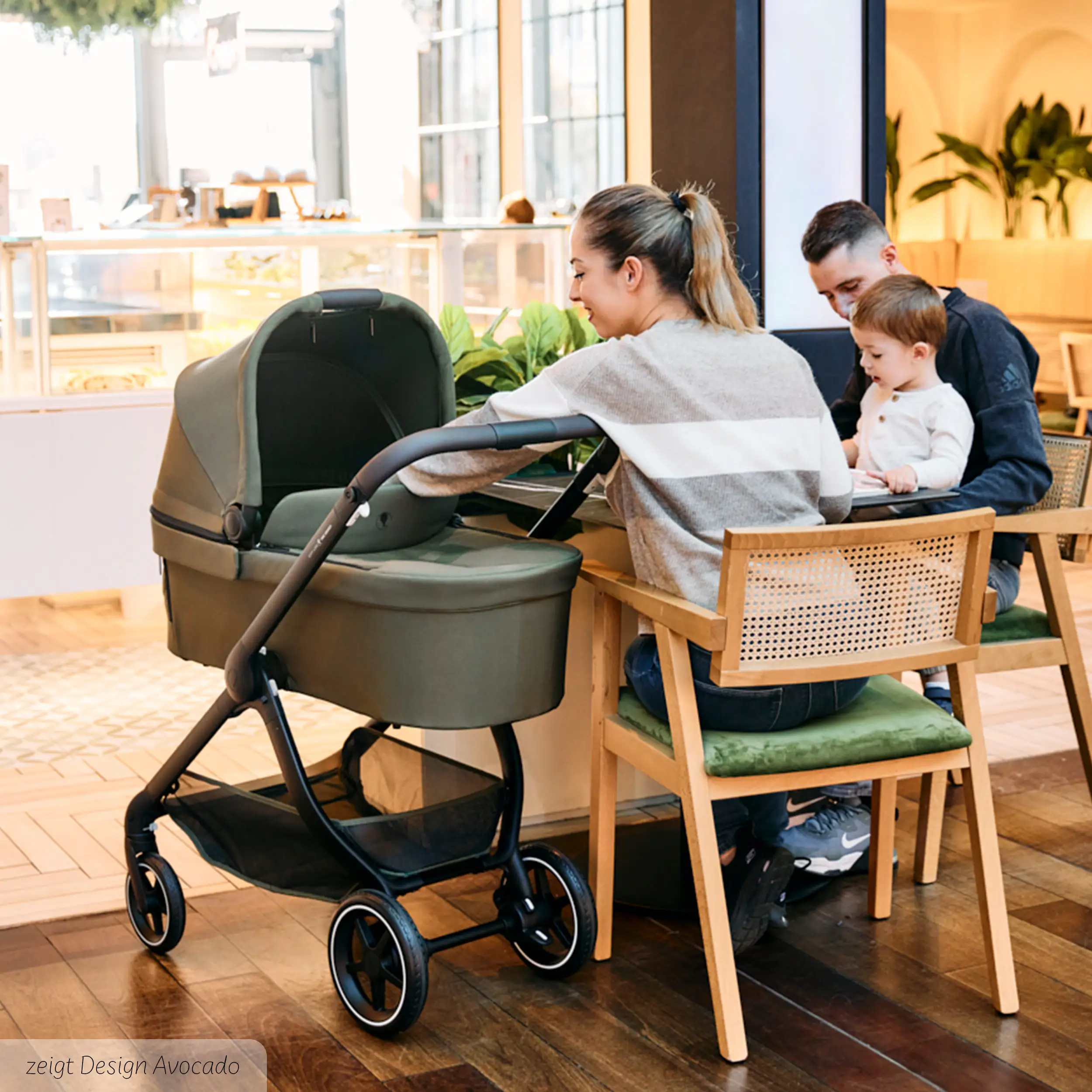 3in1-Kinderwagen-Set City Life inkl. Babyschale Calla mit Liegefunktion - Nature