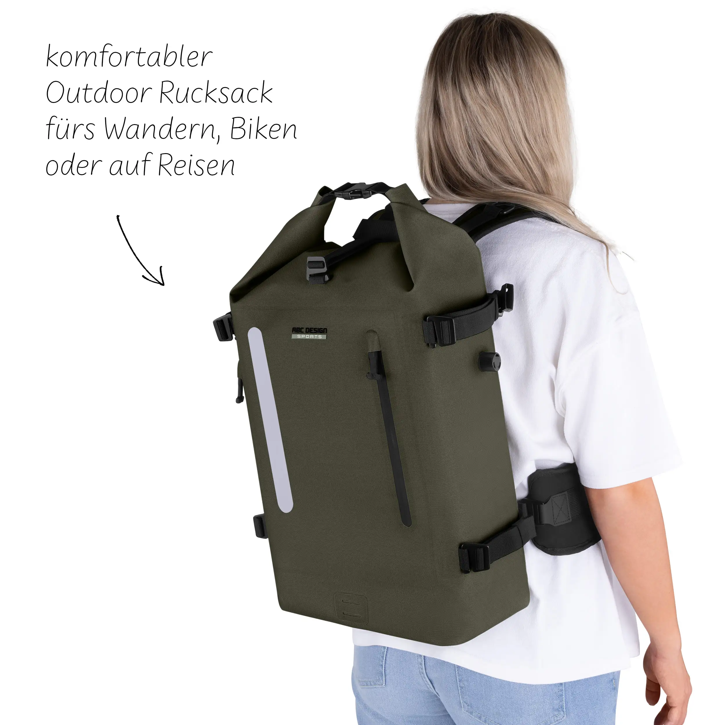 Zaino outdoor Solothurn 22L per la vita quotidiana e l'avventura - Avocado