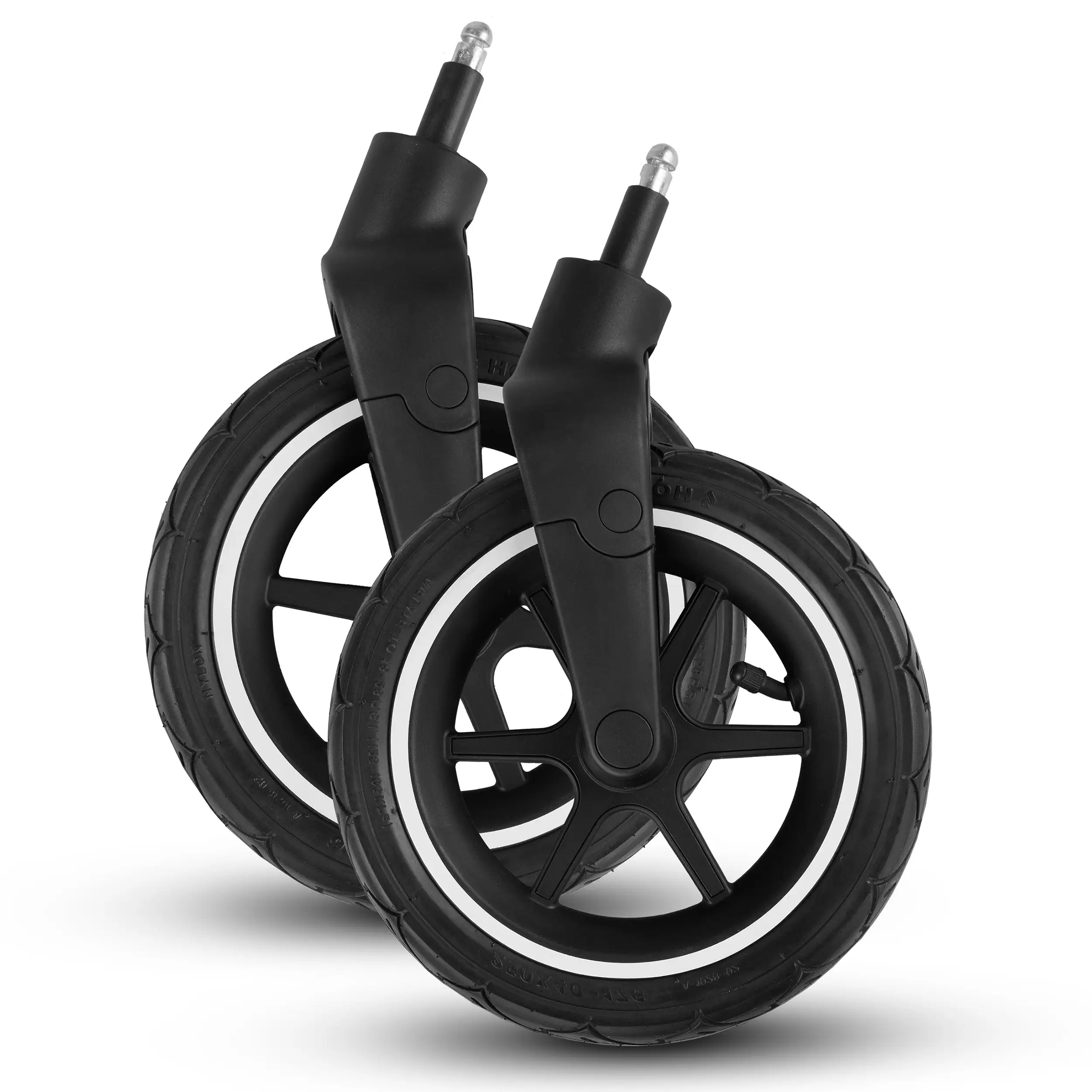 Ruota anteriore per rimorchio per biciclette Tour - Ruota pneumatica Black / White Wall