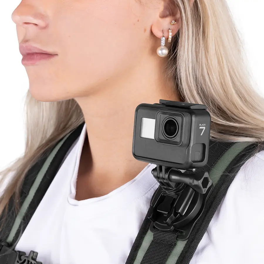 Supporto per action cam integrato