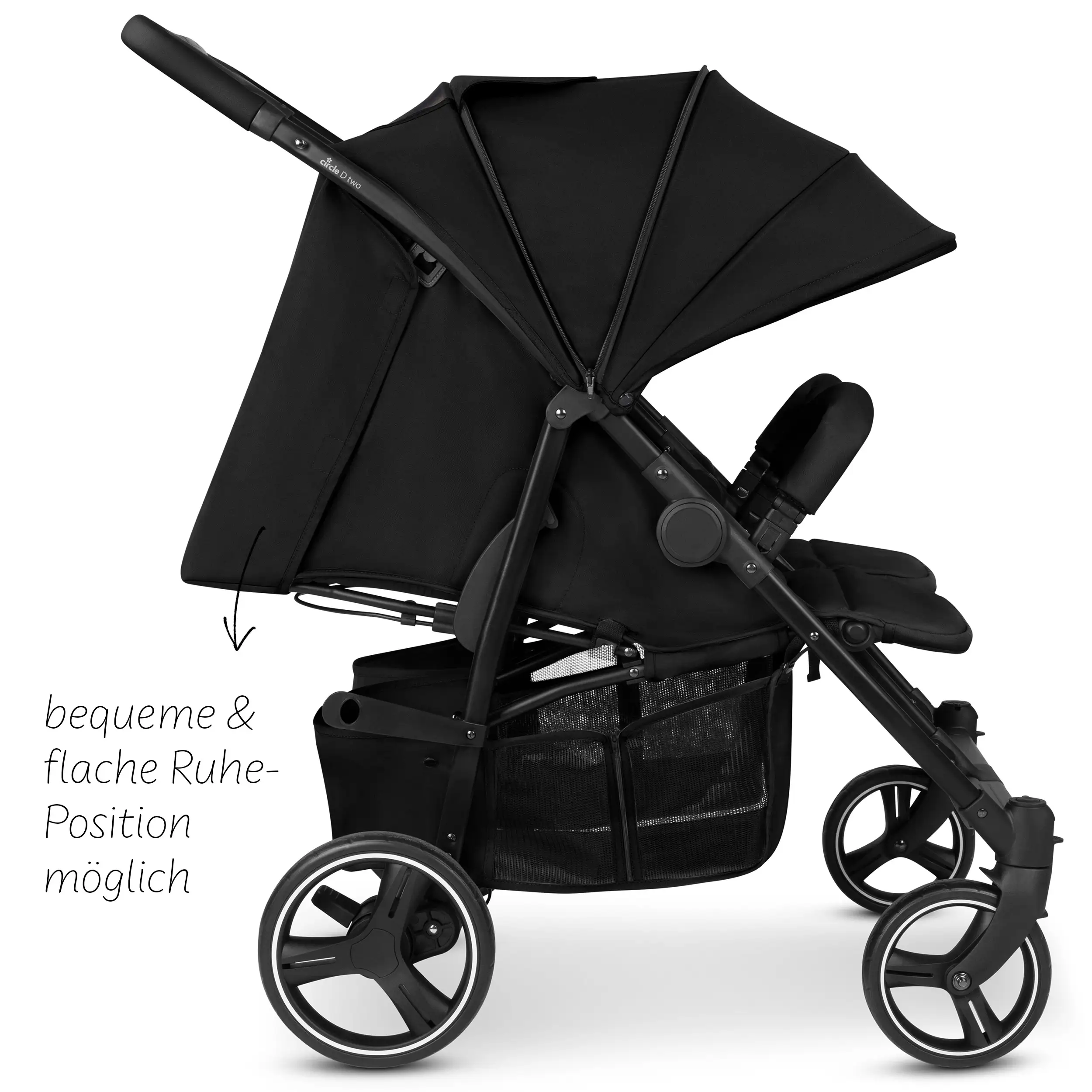 Passeggino doppi D Two - Black