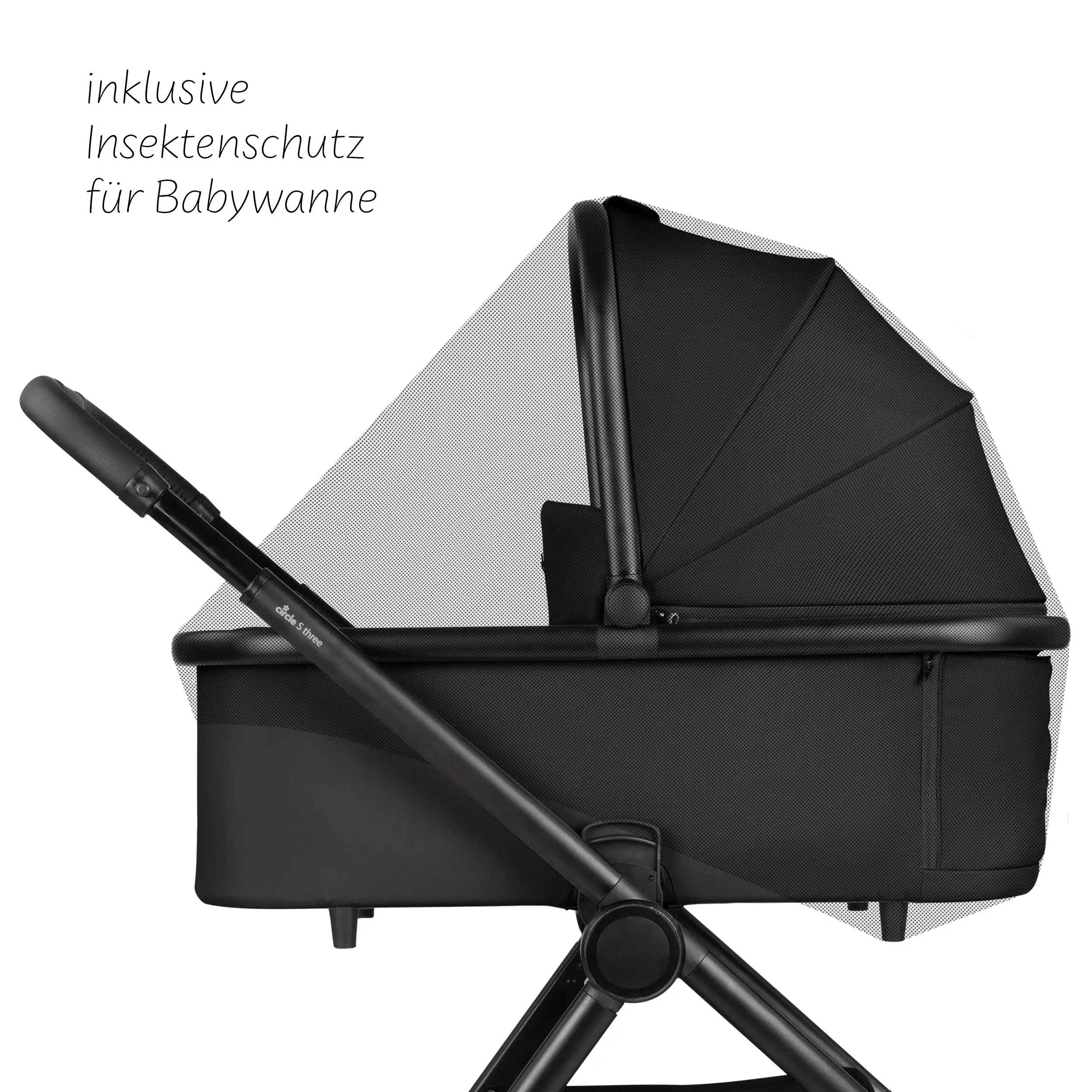 Set di accessori per passeggino - Borsa fasciatoio, coprigambe invernale, parapioggia e zanzariera - Black