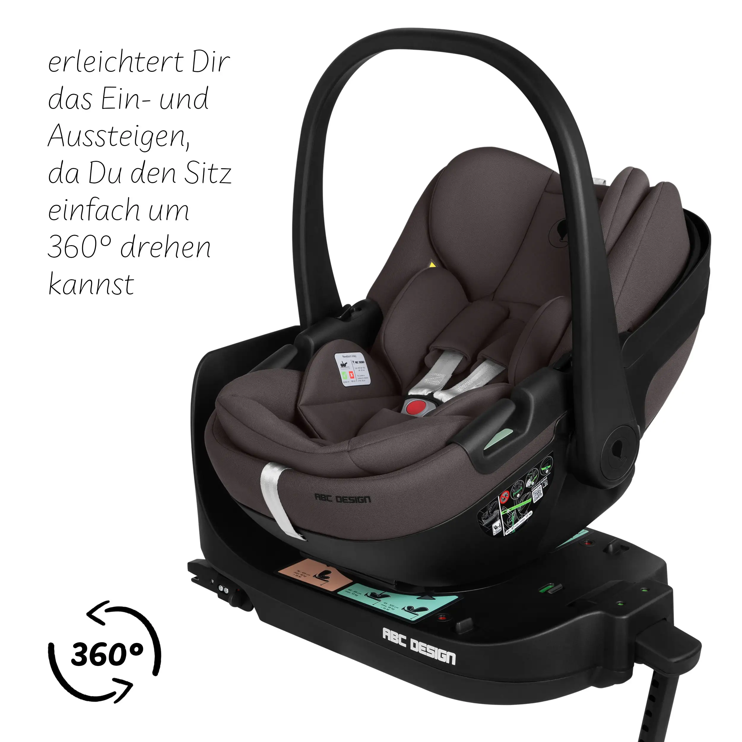 Ovetto Calla i-Size reclinabile incl. base ISOFIX girevole Root