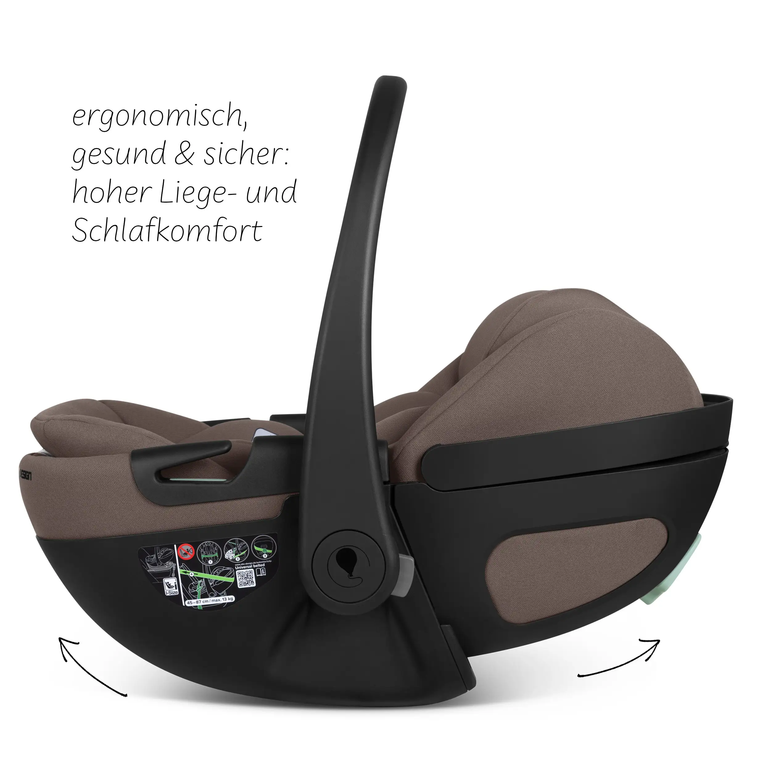 Ovetto Calla i-Size reclinabile incl. base ISOFIX girevole Root