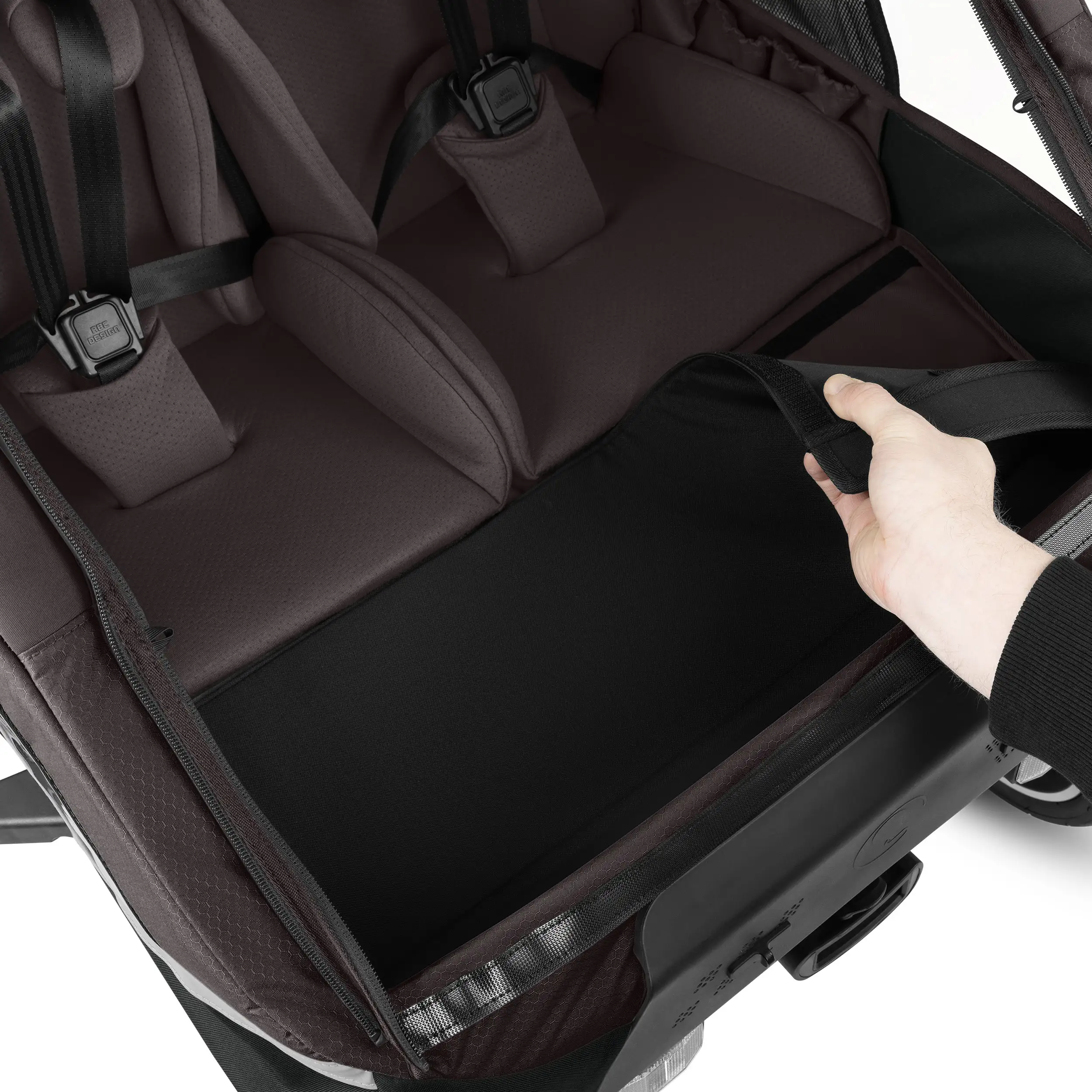 Rimorchio per biciclette Tour 2 con 2 comodi sedili e Ruote con camera d’aria - Falcon