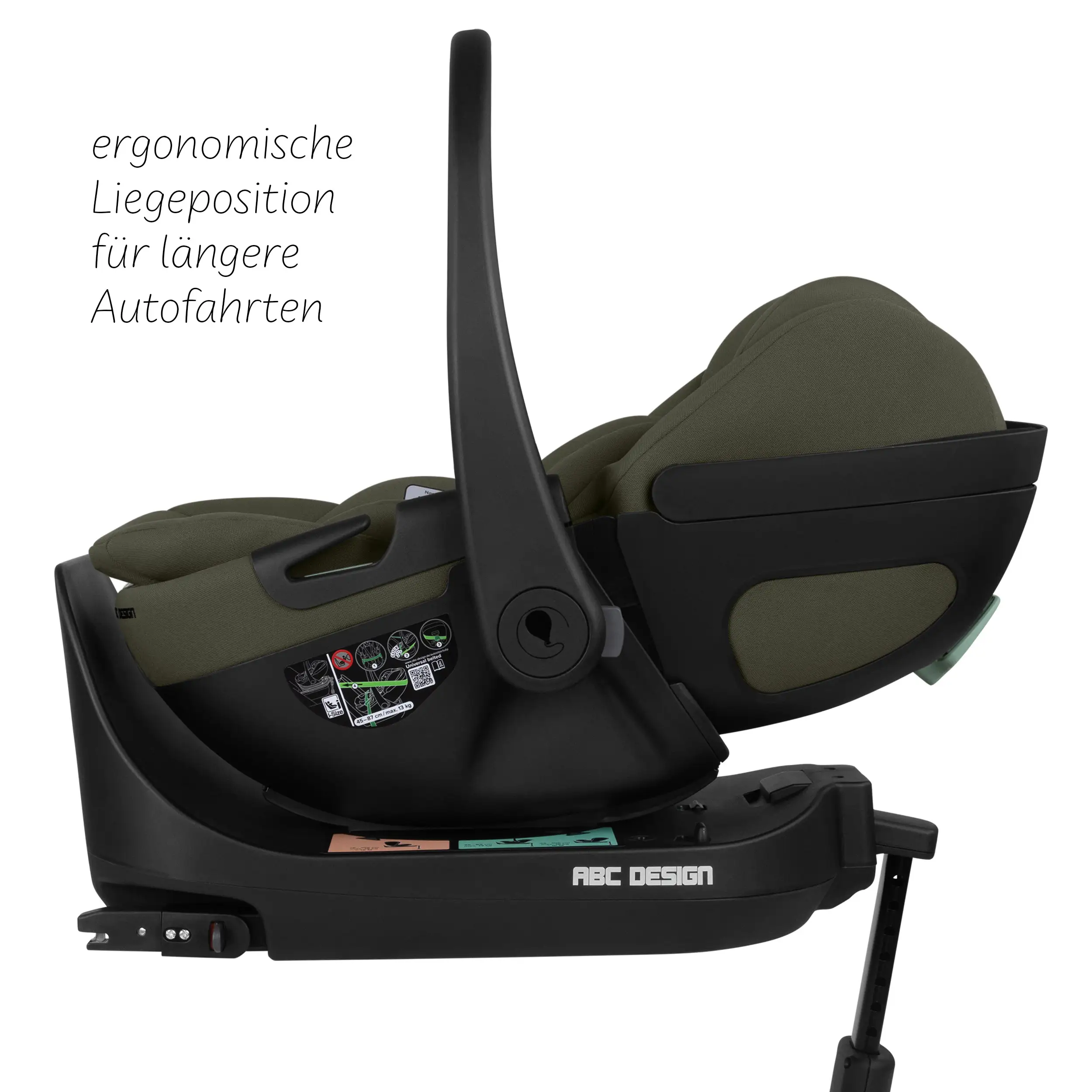 Set passeggino 4in1 Salsa Core incl. ovetto Calla con funzione reclinabile e base ISOFIX Root - Olive