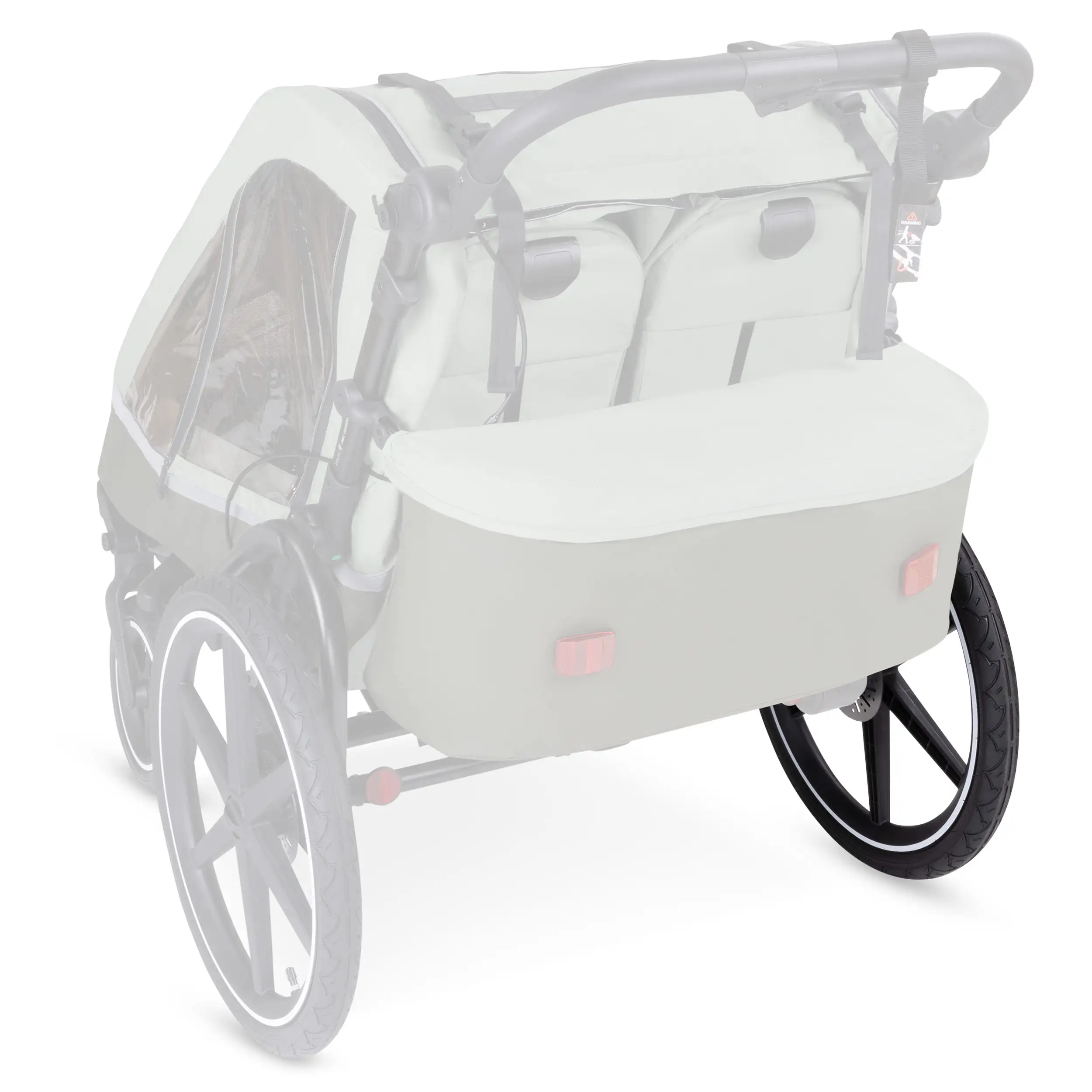 Ruota posteriore per rimorchio per biciclette Tour - Ruota pneumatica Black / White Wall