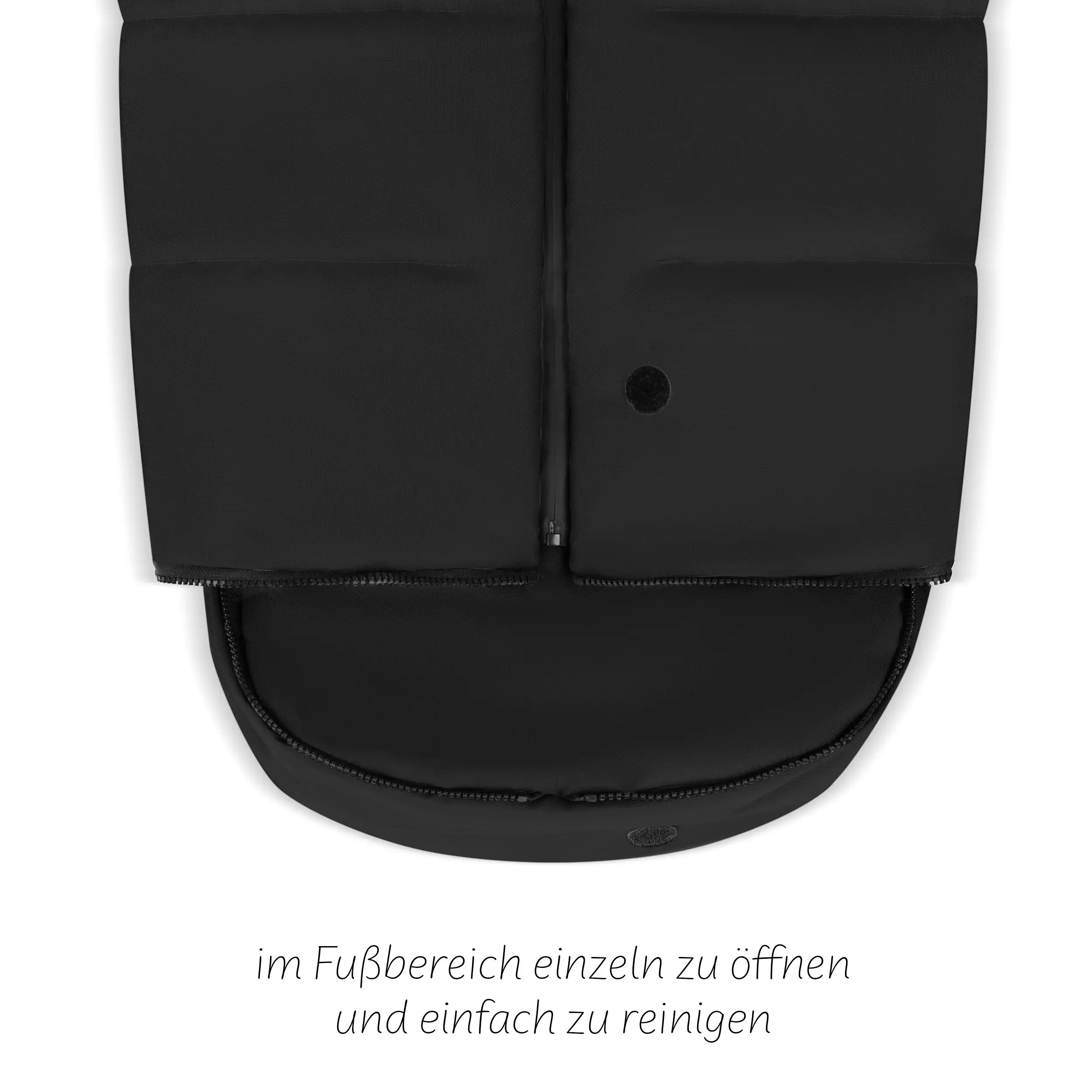 Set di accessori per passeggino - Borsa fasciatoio, coprigambe invernale, parapioggia e zanzariera - Black