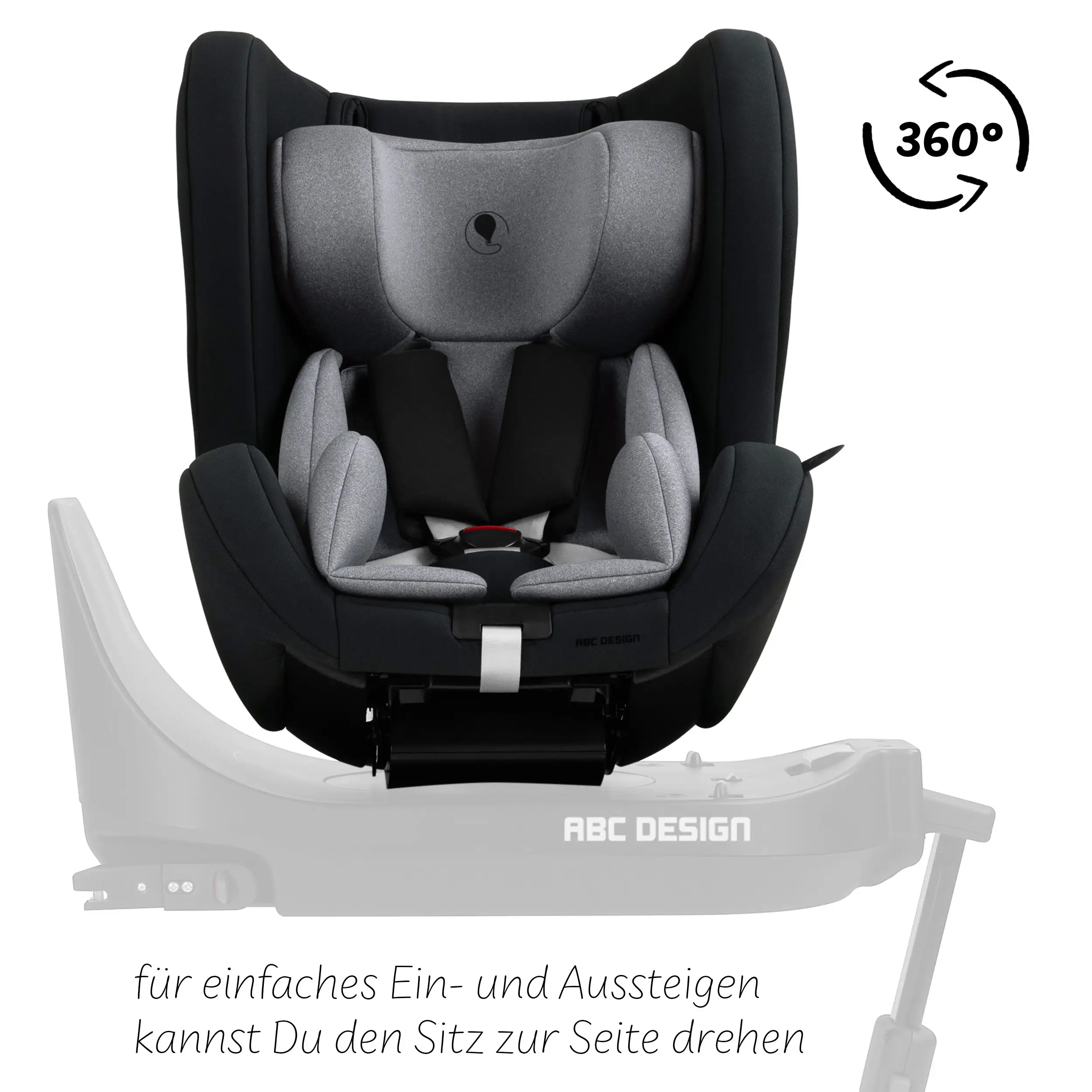 Seggiolino auto Lily i-Size incl. base ISOFIX girevole Root - Graphite