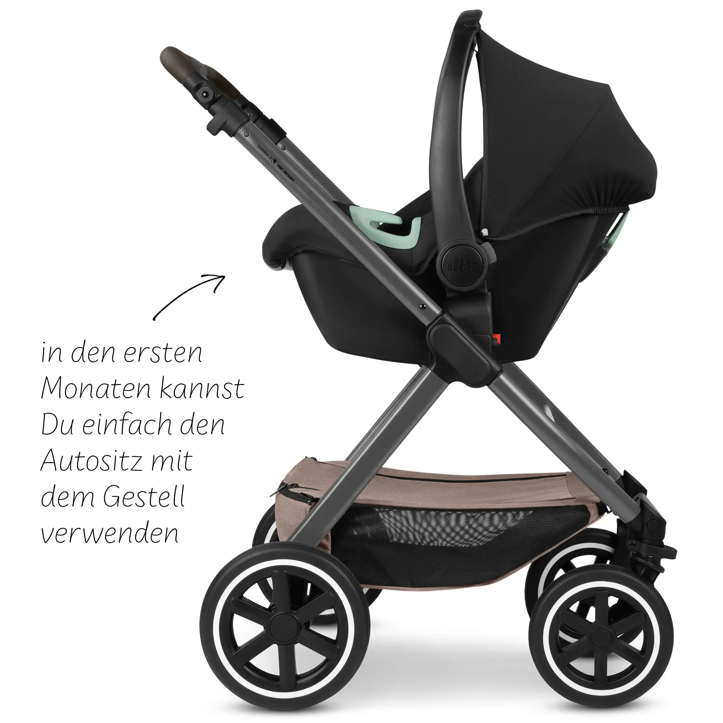 Set da viaggio Samba 2 con Seggiolino per auto per neonati - Camel