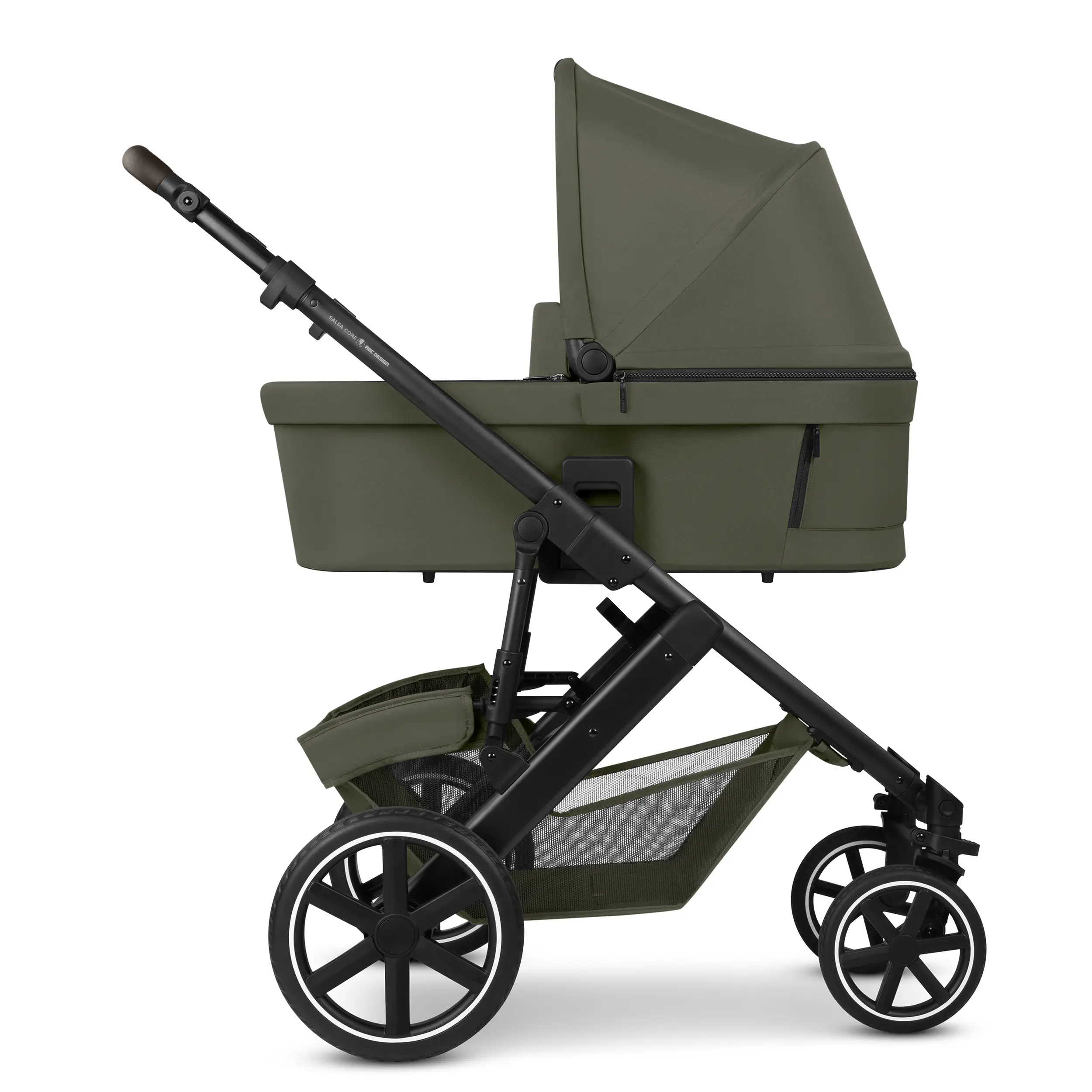 Set passeggino 3in1 Salsa Core incl. Seggiolino per auto Calla dotato di funzione reclinabile - Olive