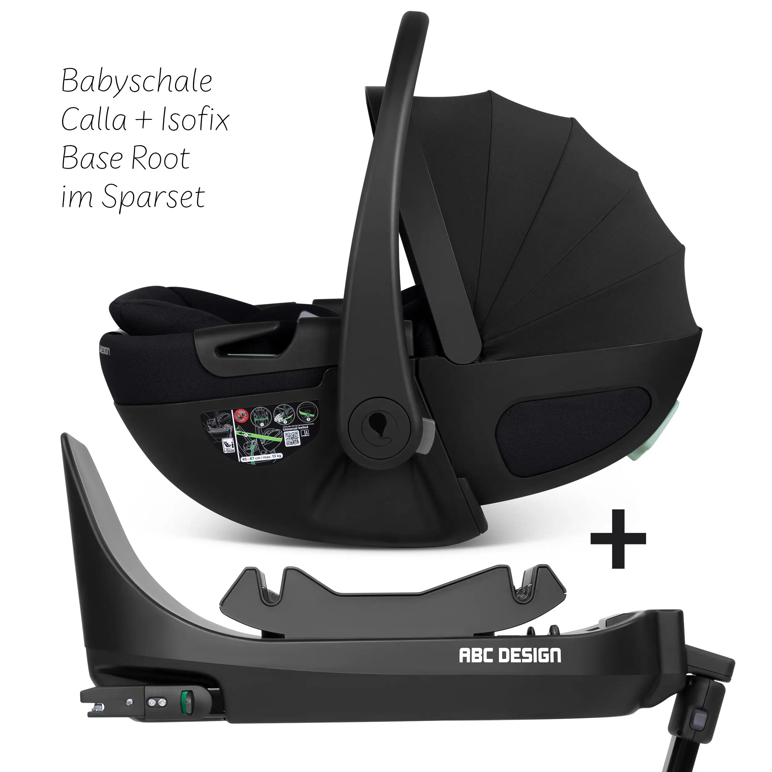 Ovetto Calla i-Size reclinabile incl. base ISOFIX girevole Root - Ink