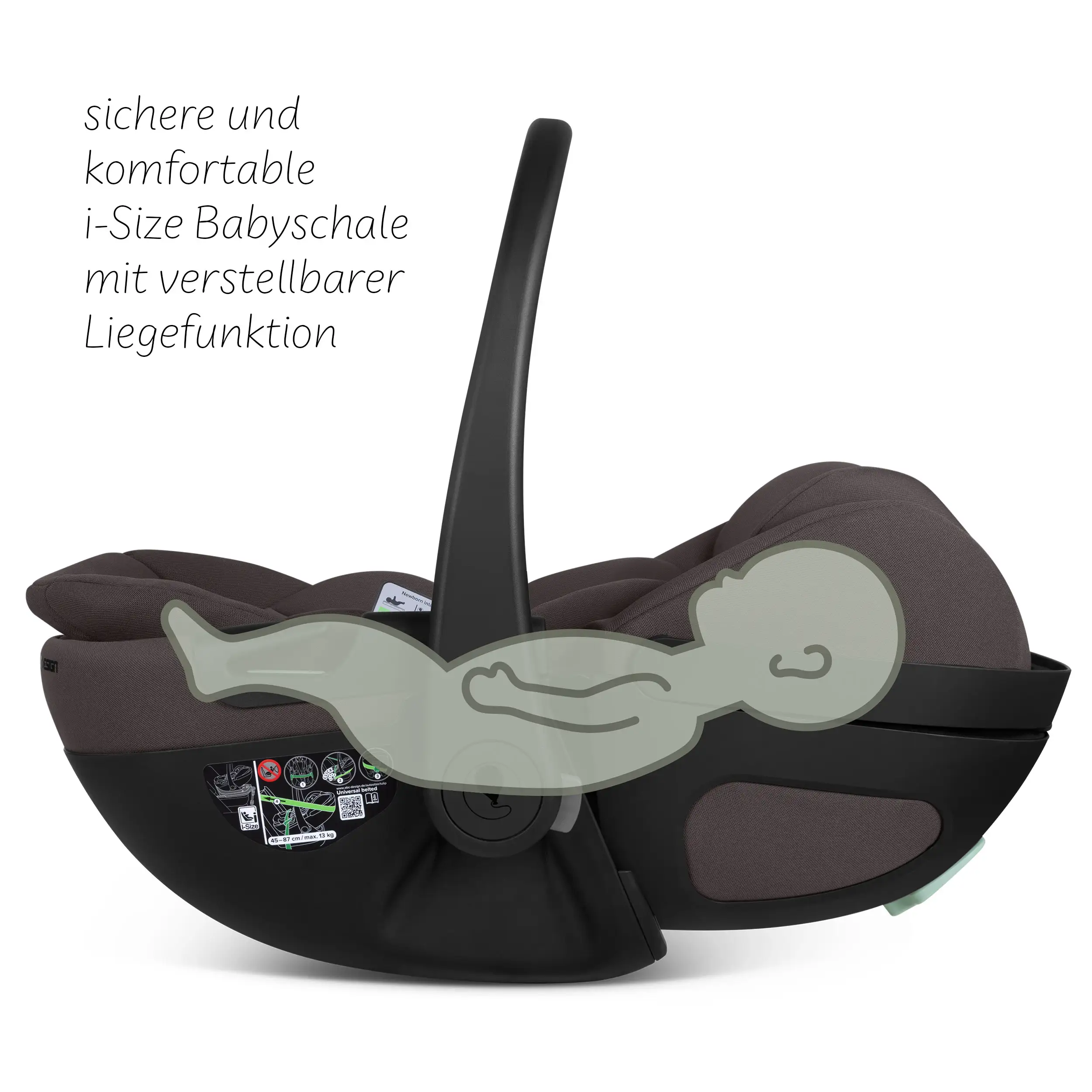 Ovetto Calla i-Size reclinabile incl. base ISOFIX girevole Root