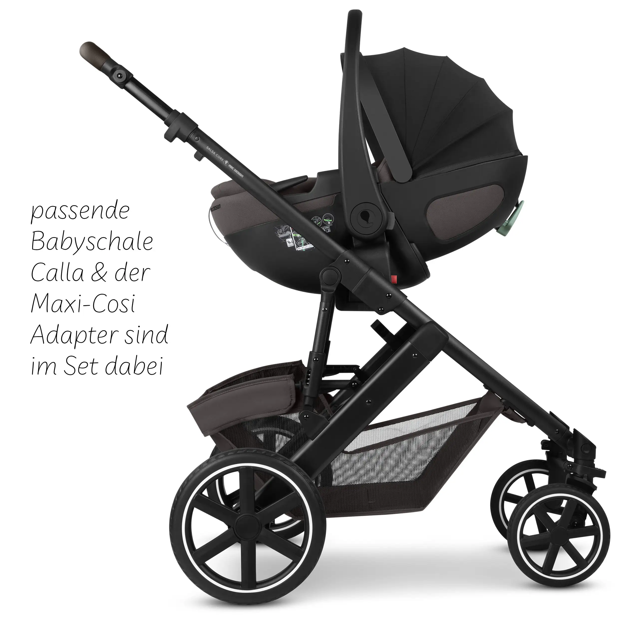 Set passeggino 3in1 Salsa Core incl. ovetto Calla con funzione reclinabile - Falcon