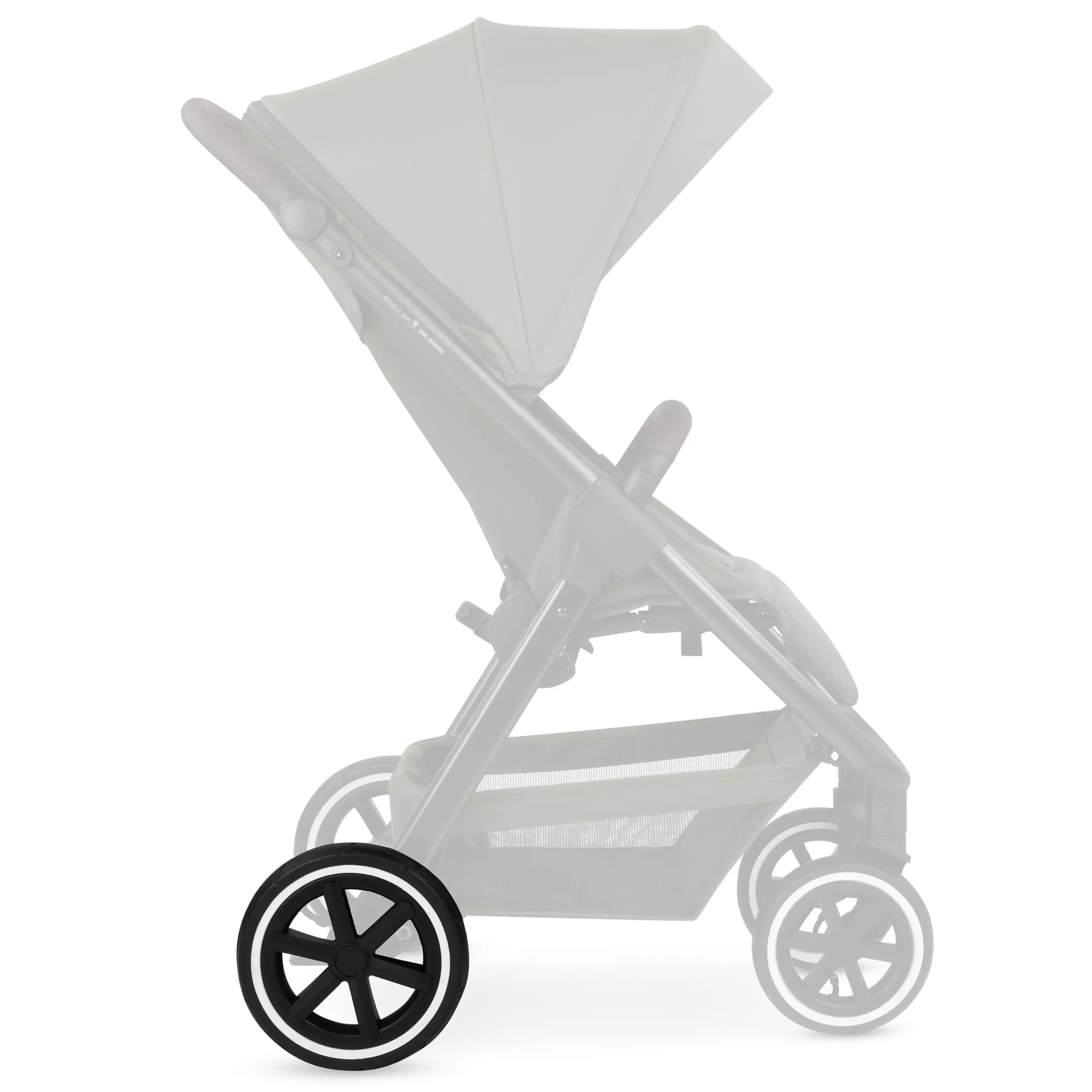 Ruota posteriore per Avus 2 Air / Avus Air - Luftrad Black / White Wall
