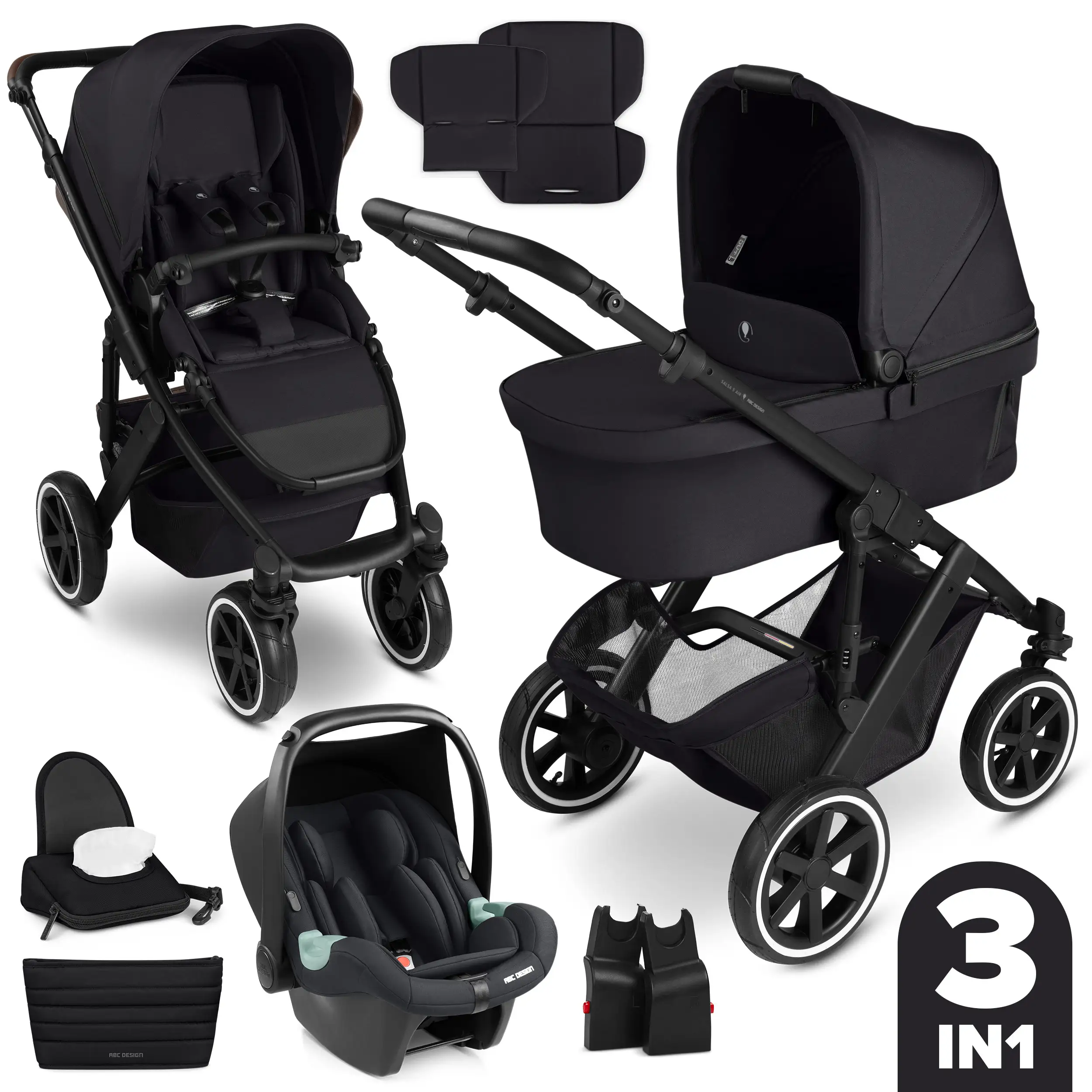 Set passeggino 3in1 Salsa 5 Air - Coal
