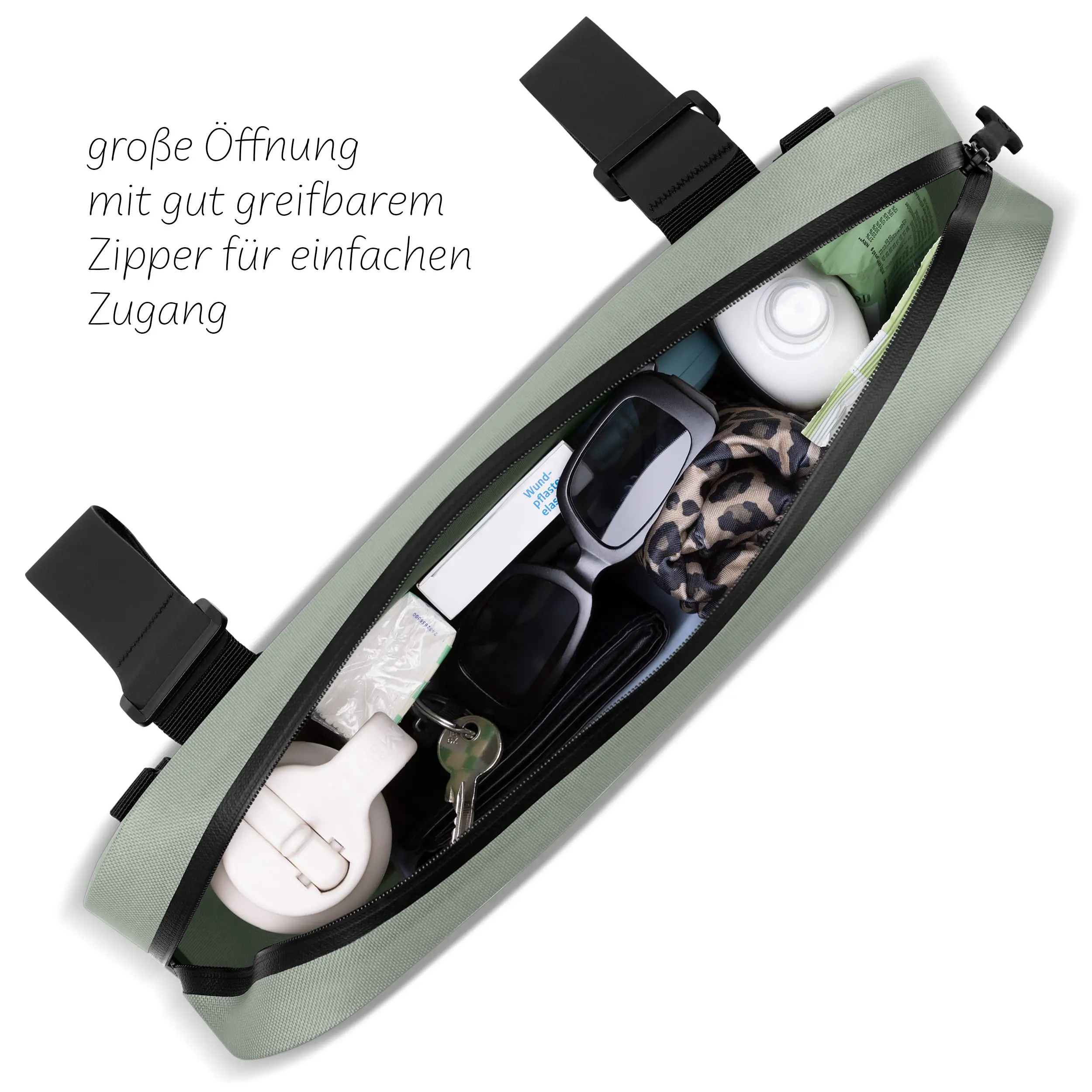 Borsa da sella Ginevra 4,5 L per passeggino, biciclette e uso quotidiano - Pino