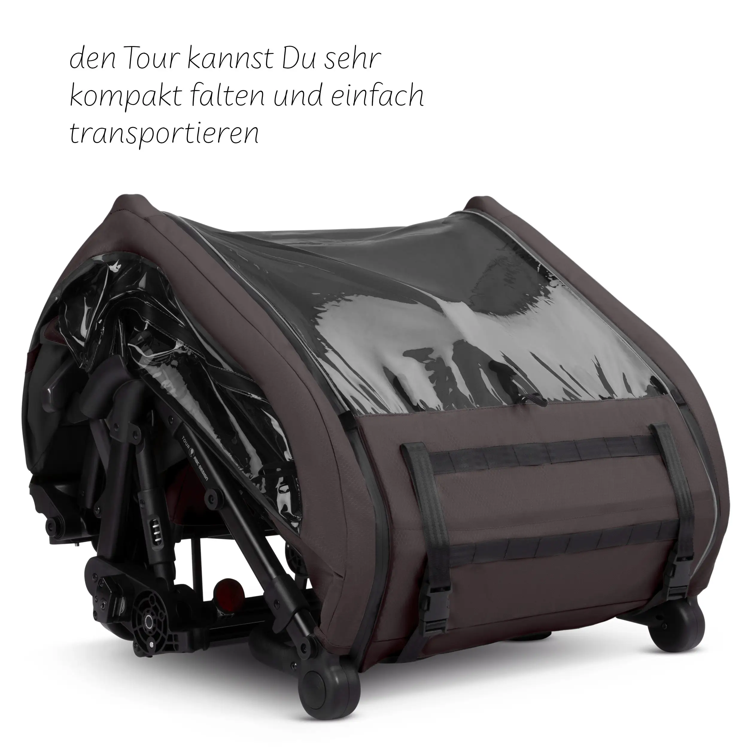 Rimorchio per biciclette Tour 2 con 2 comodi sedili e Ruote con camera d’aria - Falcon