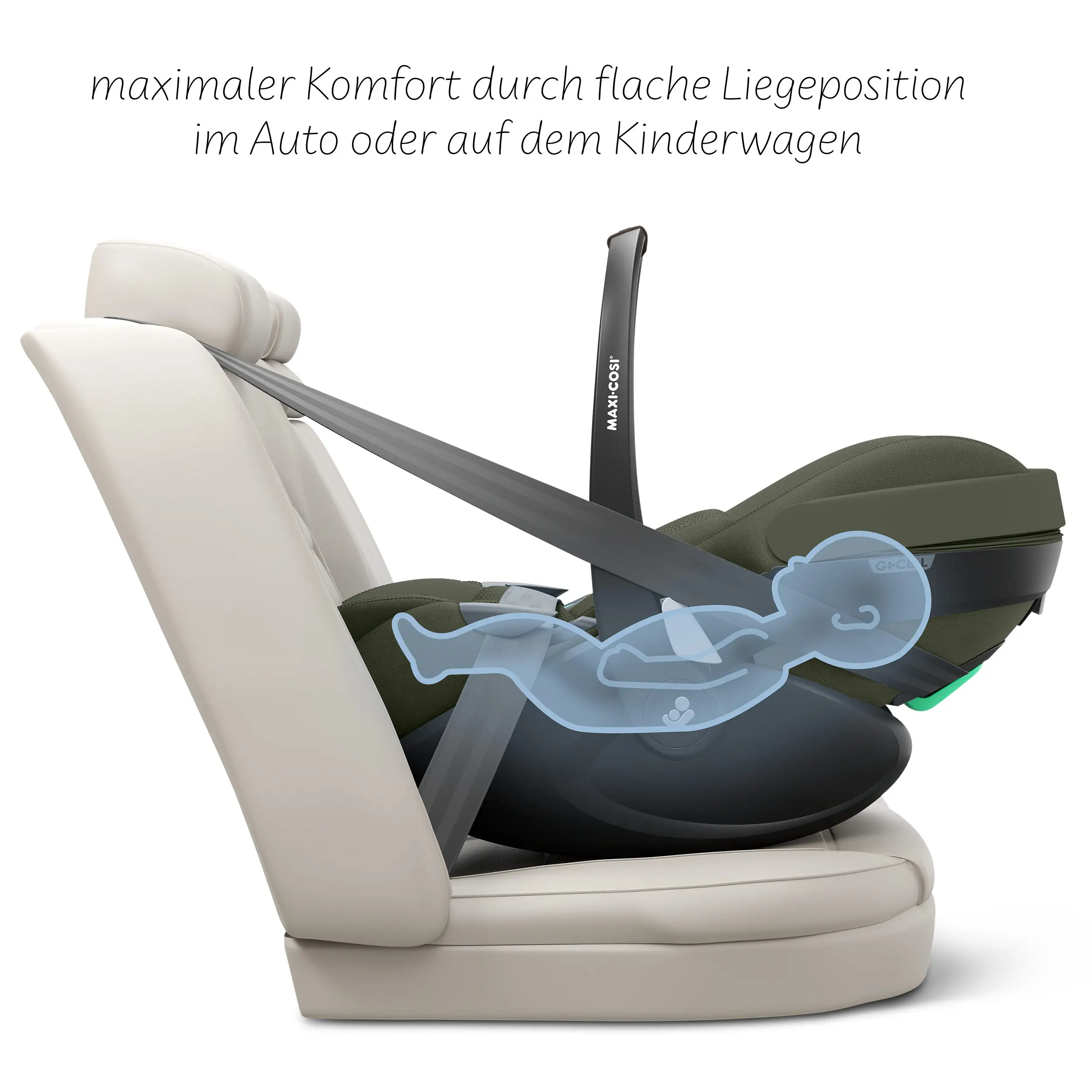 Set passeggino 3in1 Salsa 5 Air incl. Seggiolino per auto Maxi Cosi Pebble 360 Pro 2 - Avocado