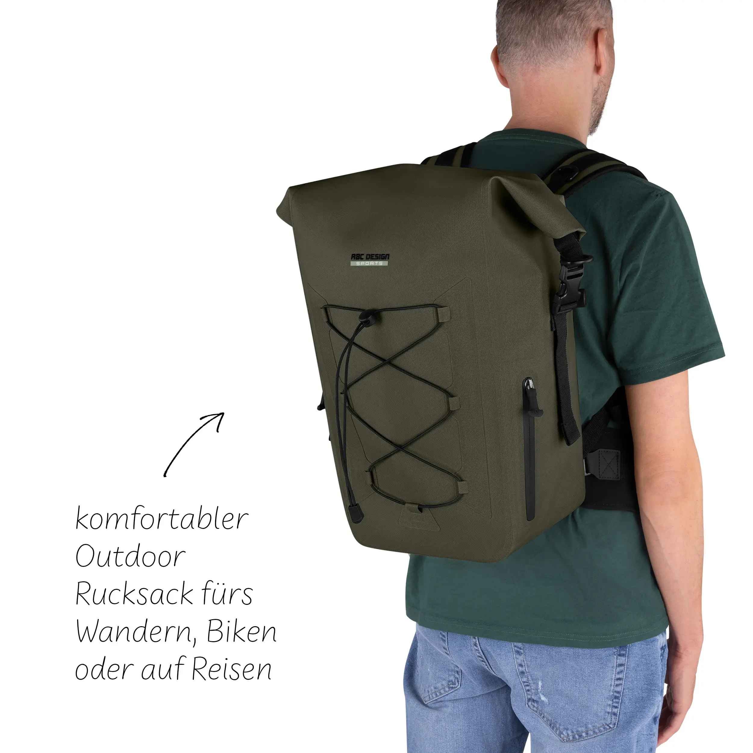 Zaino outdoor premium Lausanne 20L per la città e la natura - Avocado
