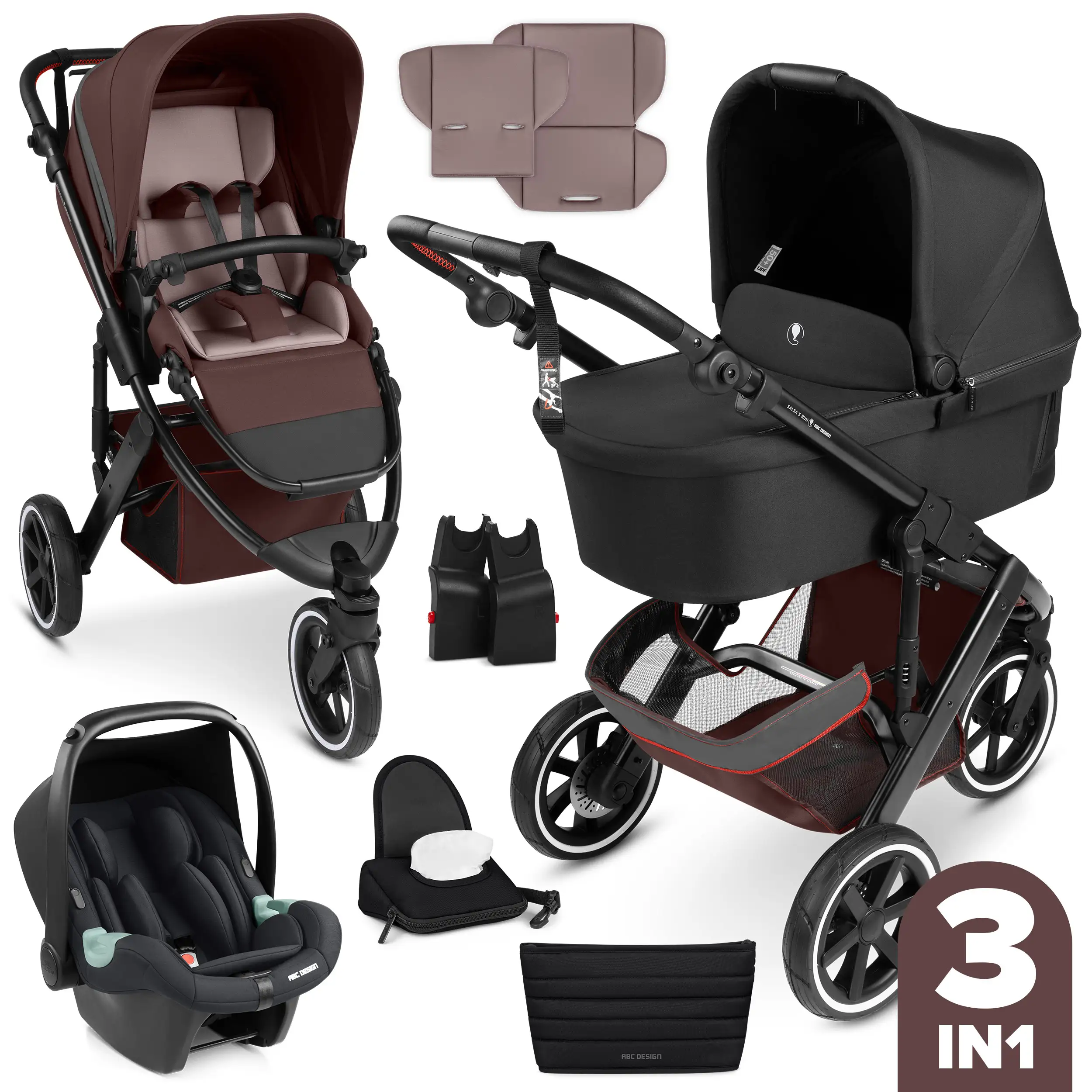 Set passeggino 3in1 Salsa 5 Run - Umbra