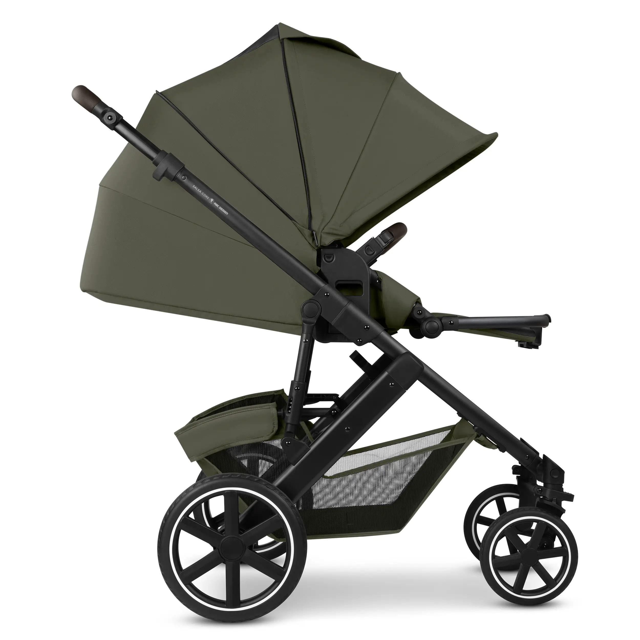 Set passeggino 3in1 Salsa Core incl. Seggiolino per auto Calla dotato di funzione reclinabile - Olive