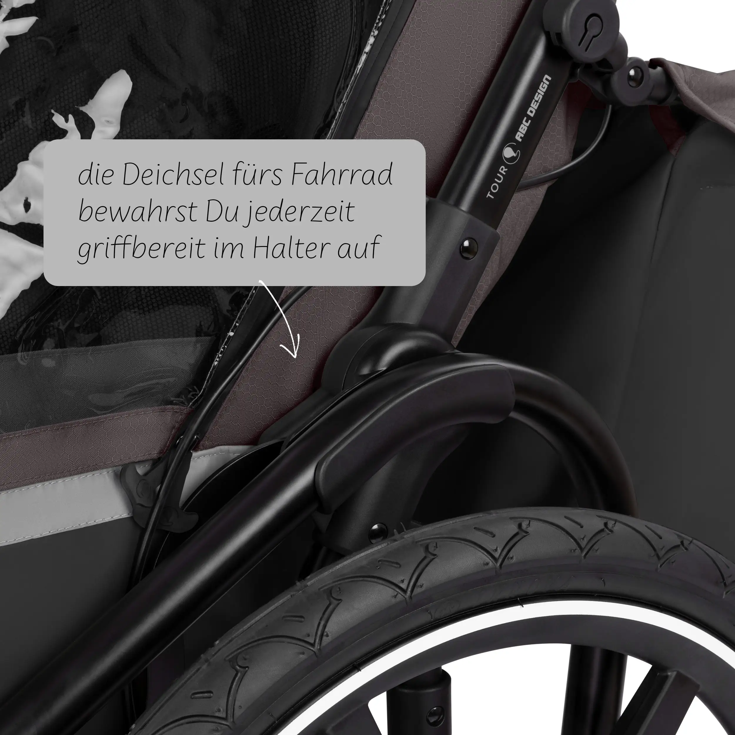 Rimorchio per biciclette Tour 2 con 2 comodi sedili e Ruote con camera d’aria - Falcon