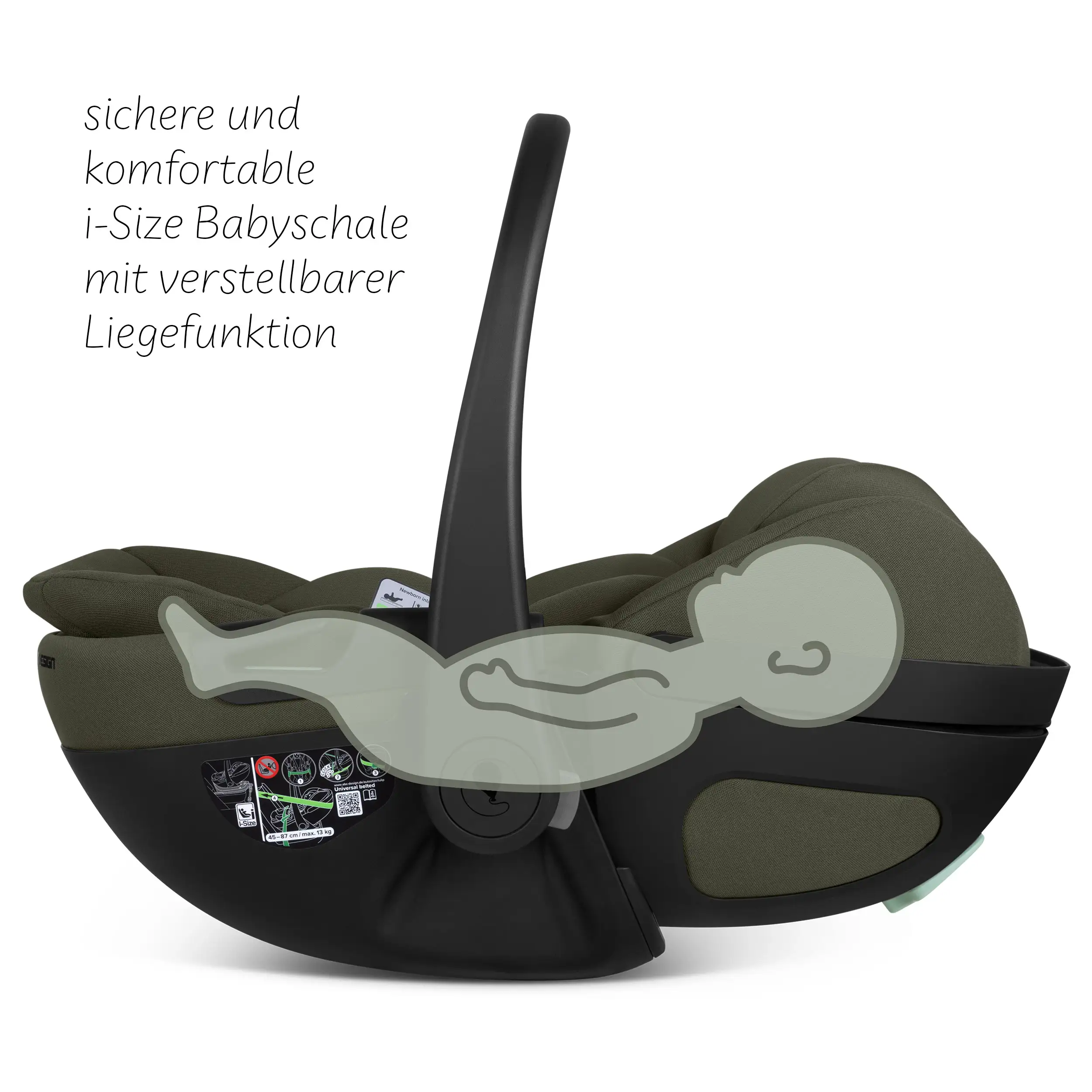 Ovetto Calla i-Size reclinabile incl. base ISOFIX girevole Root