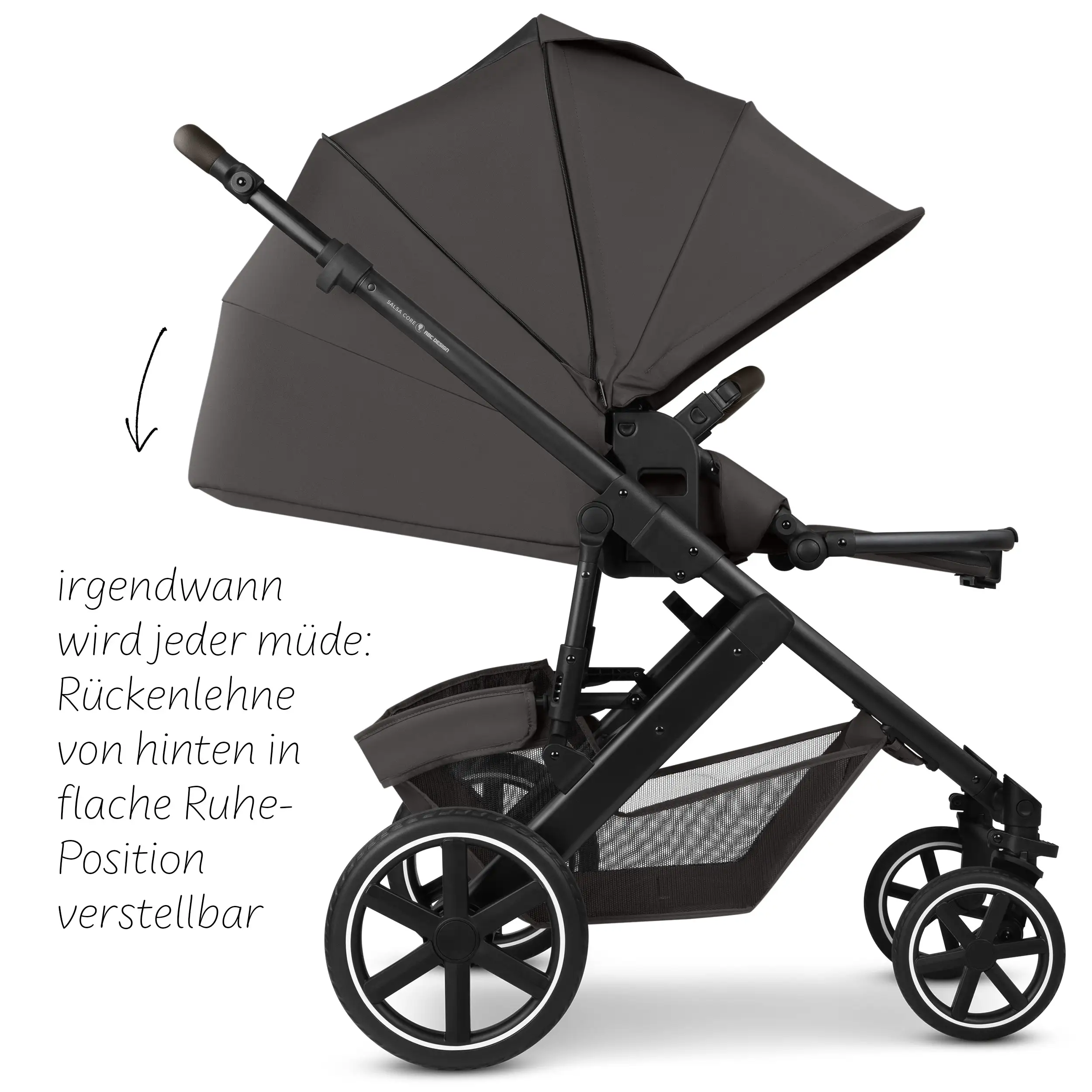 Set passeggino 3in1 Salsa Core incl. ovetto Calla con funzione reclinabile - Falcon