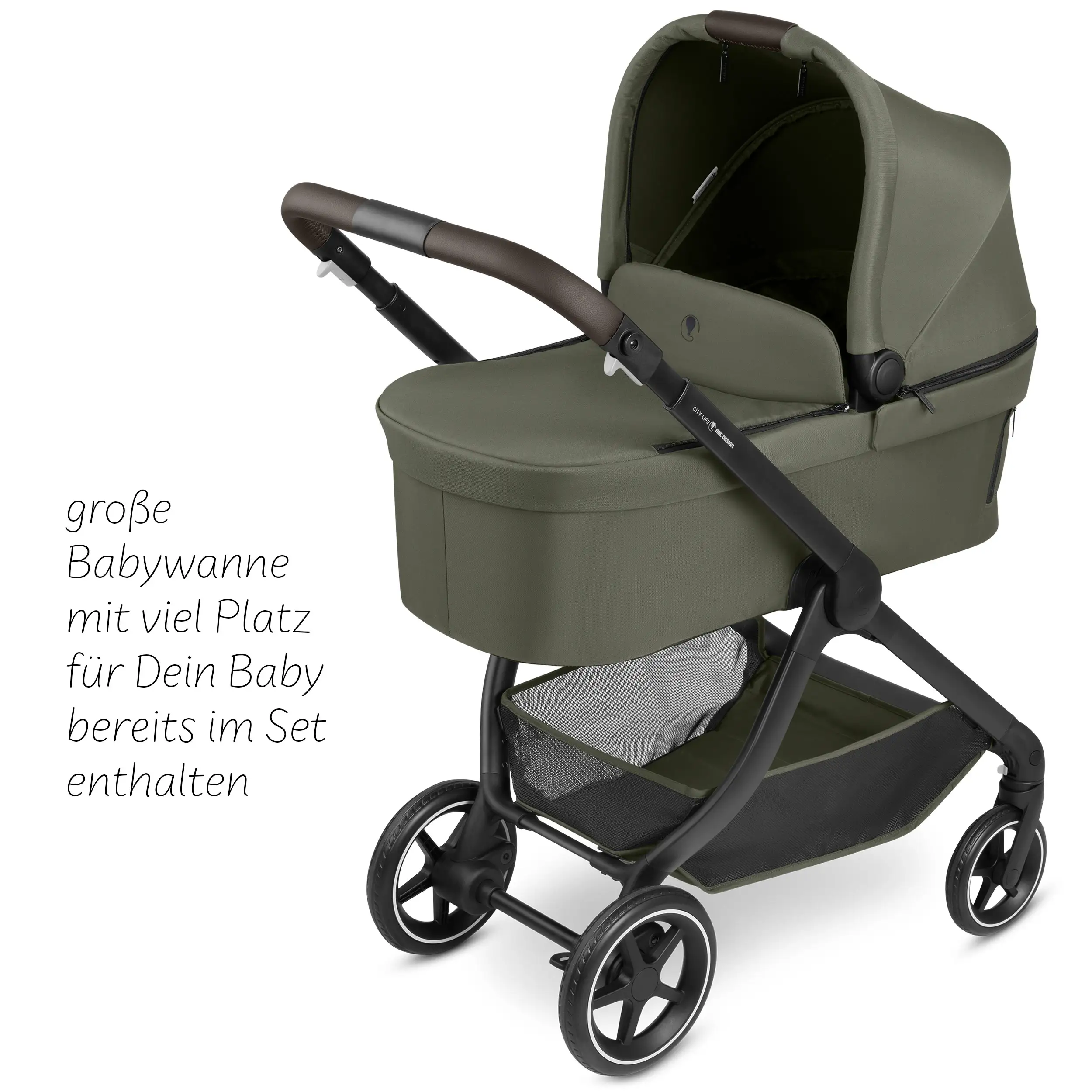 Set passeggino 4in1 City Life con base Isofix - Avocado