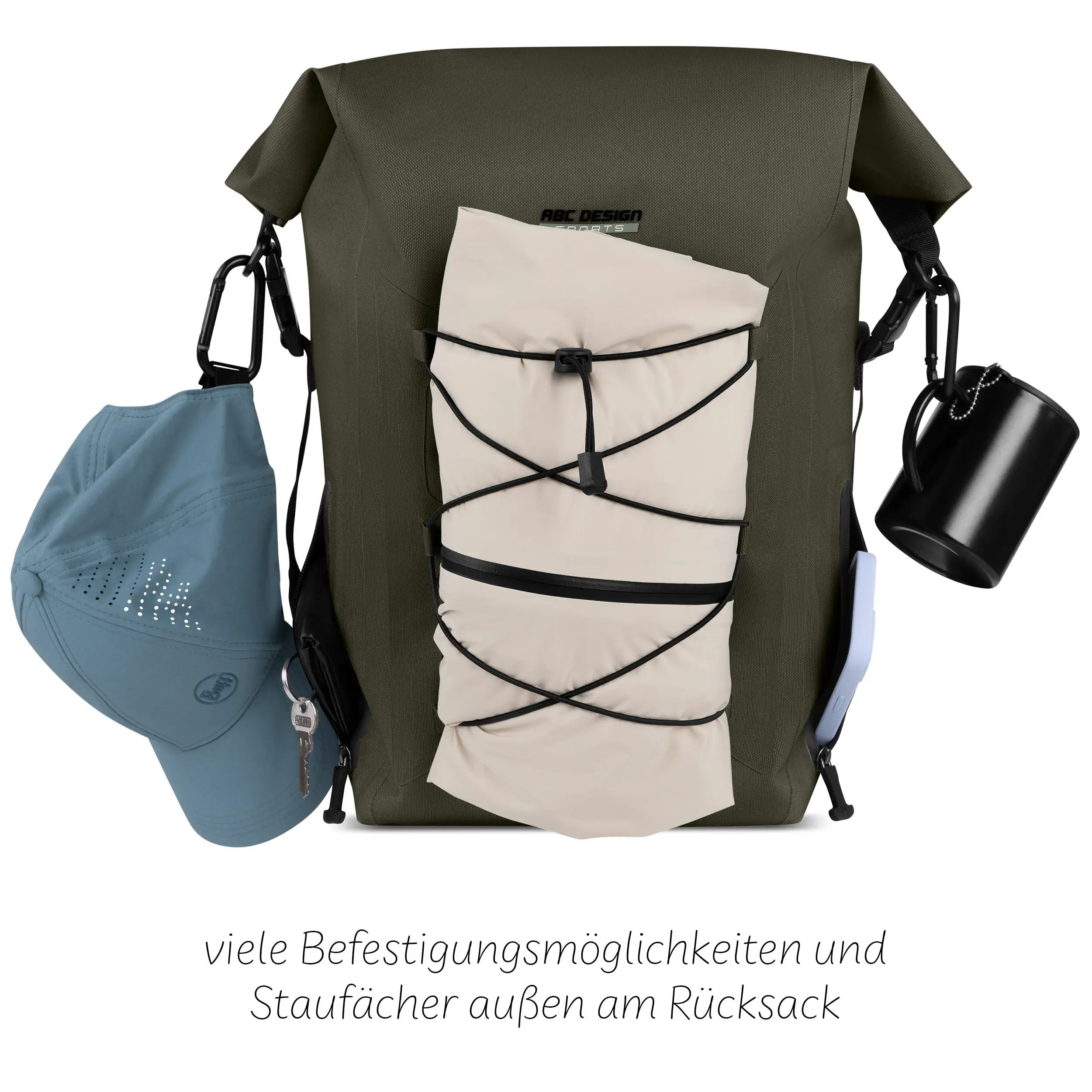 Zaino outdoor premium Lausanne 20L per la città e la natura - Avocado