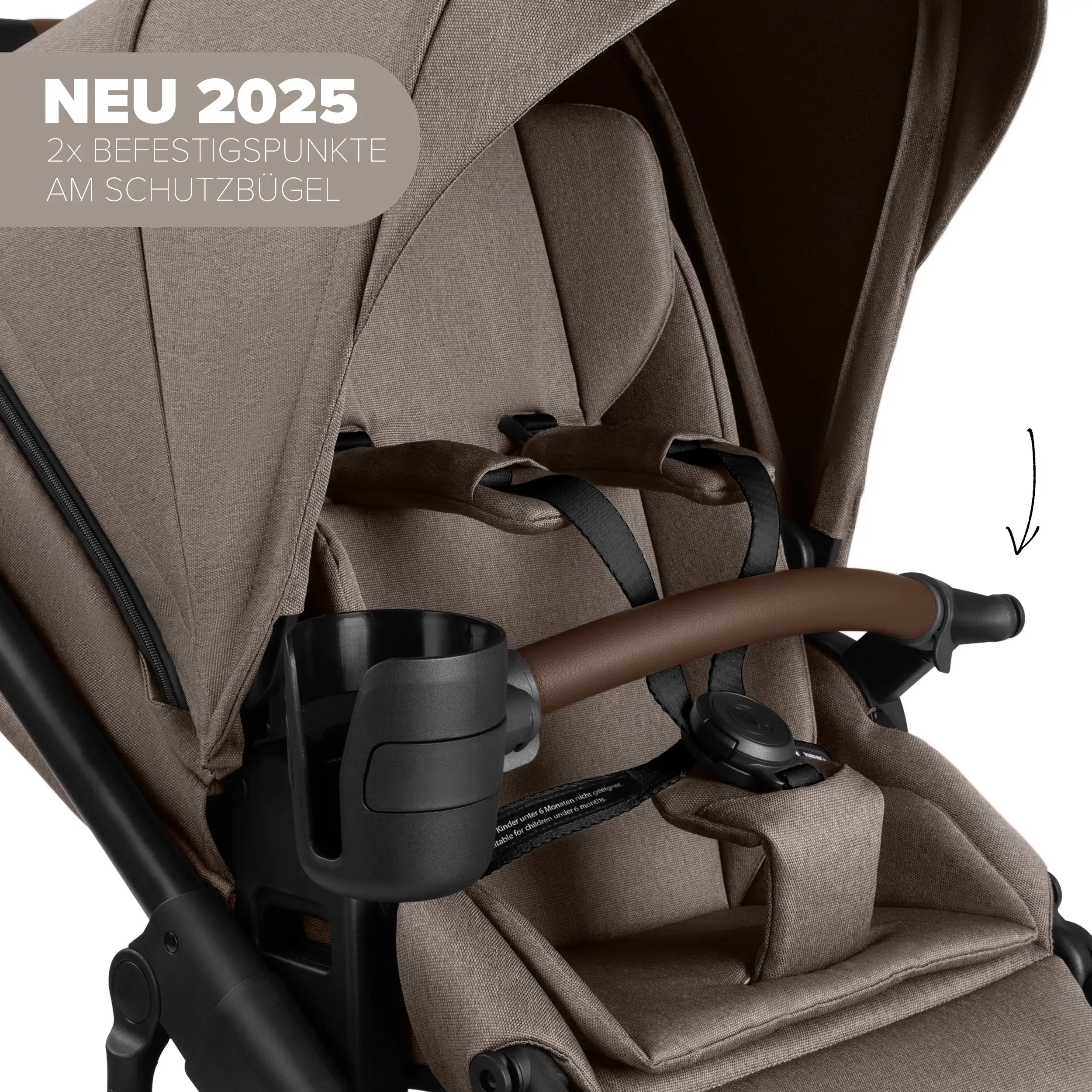 3in1-Kinderwagen-Set Salsa 5 Air inkl. Babyschale Calla mit Liegefunktion  - Nature