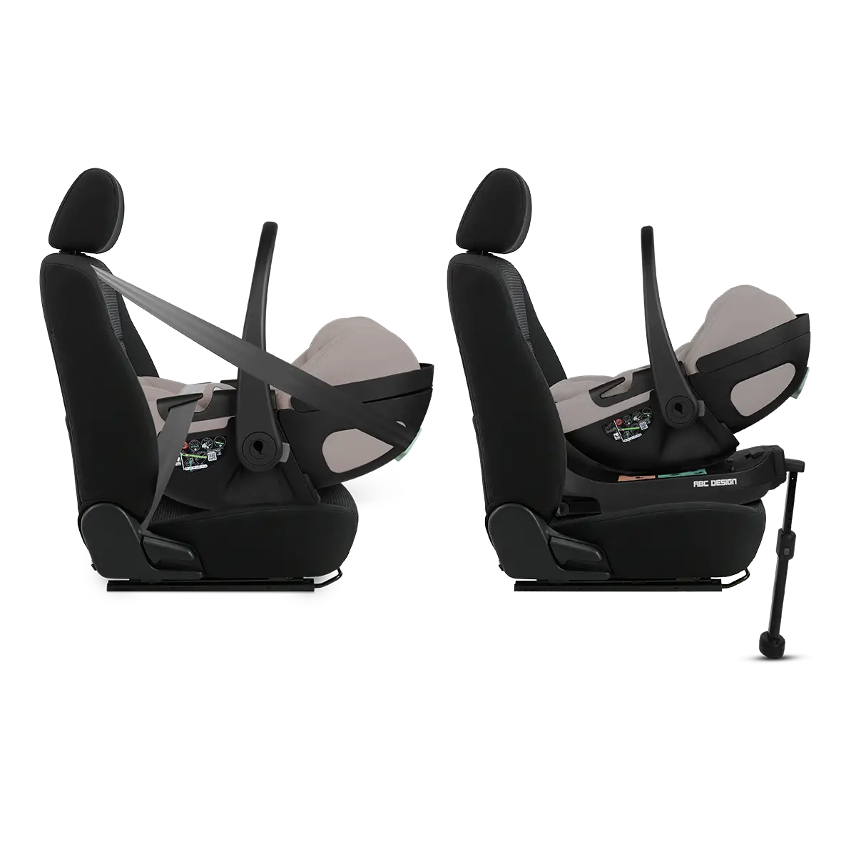 Fissaggio flessibile con ISOFIX o cintura