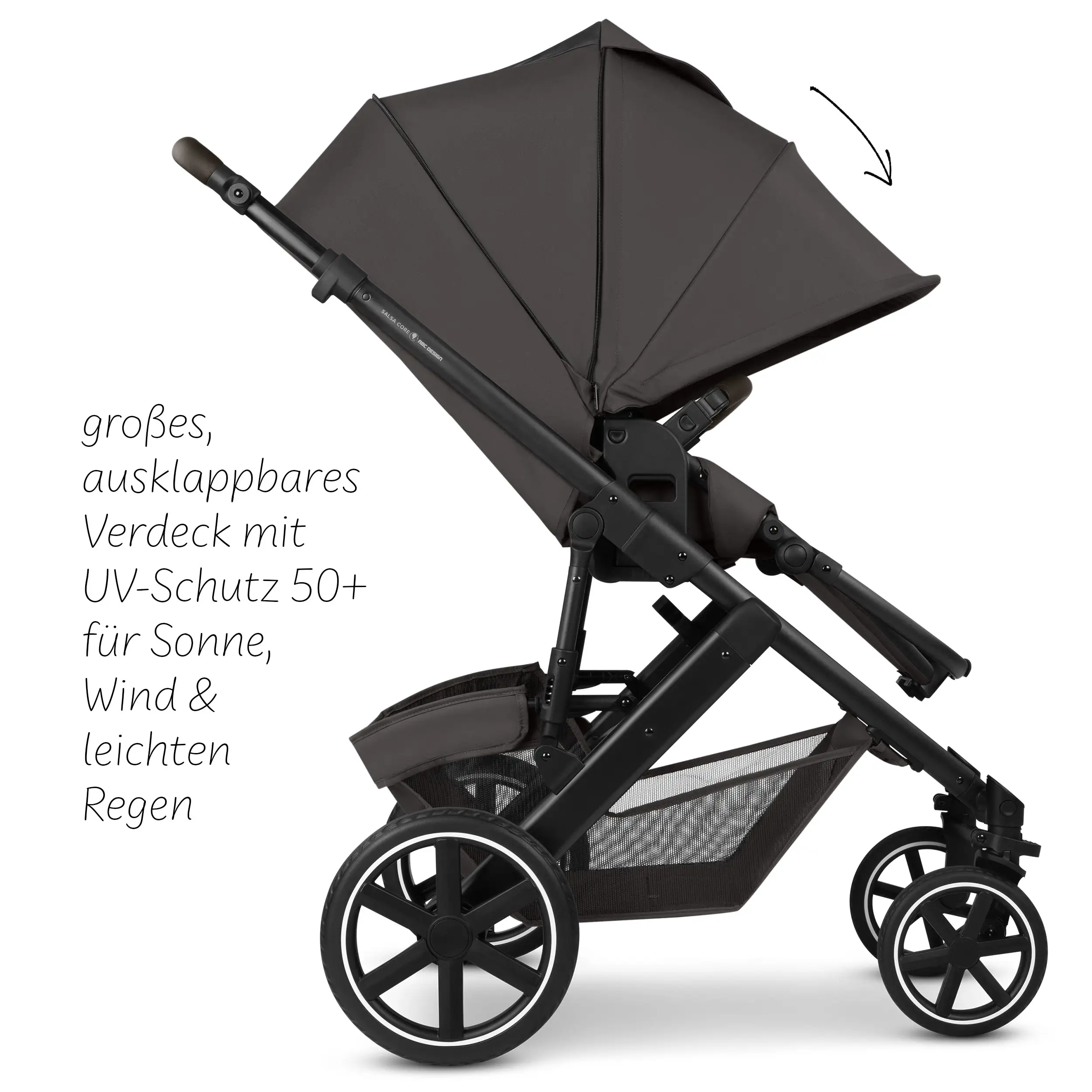 Set passeggino 4in1 Salsa Core incl. ovetto Calla con funzione reclinabile e base ISOFIX Root - Falcon