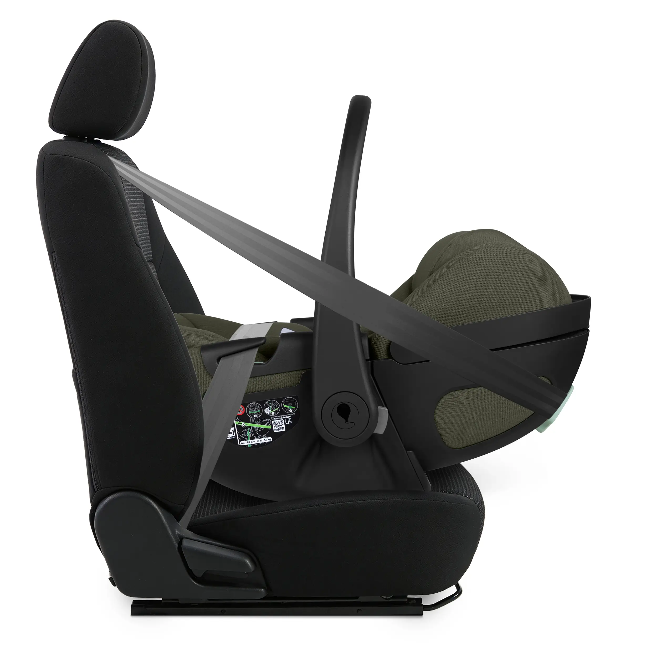 Seggiolini per auto con funzione reclinabile Calla i-Size - Olive