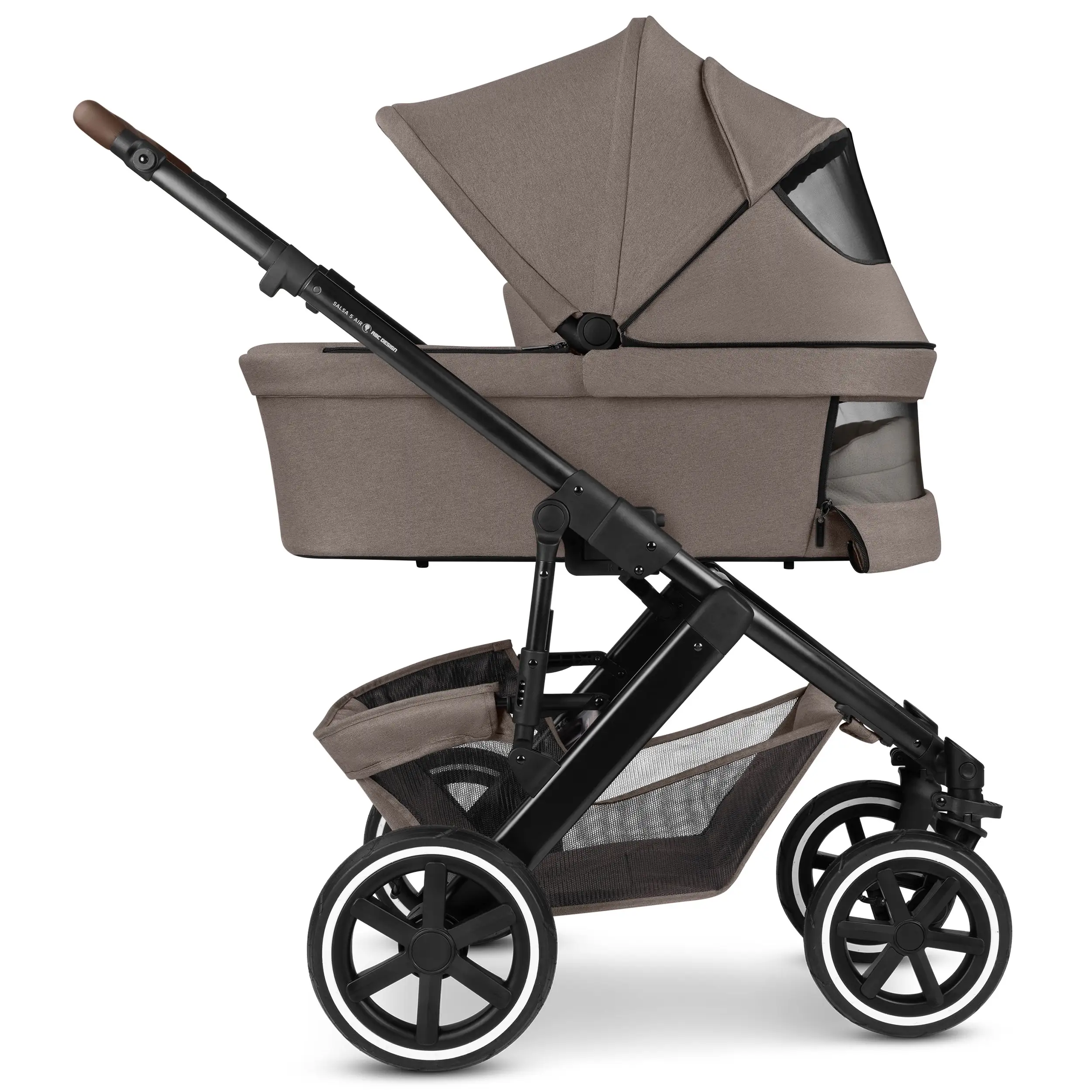 3in1-Kinderwagen-Set Salsa 5 Air inkl. Babyschale Calla mit Liegefunktion  - Nature