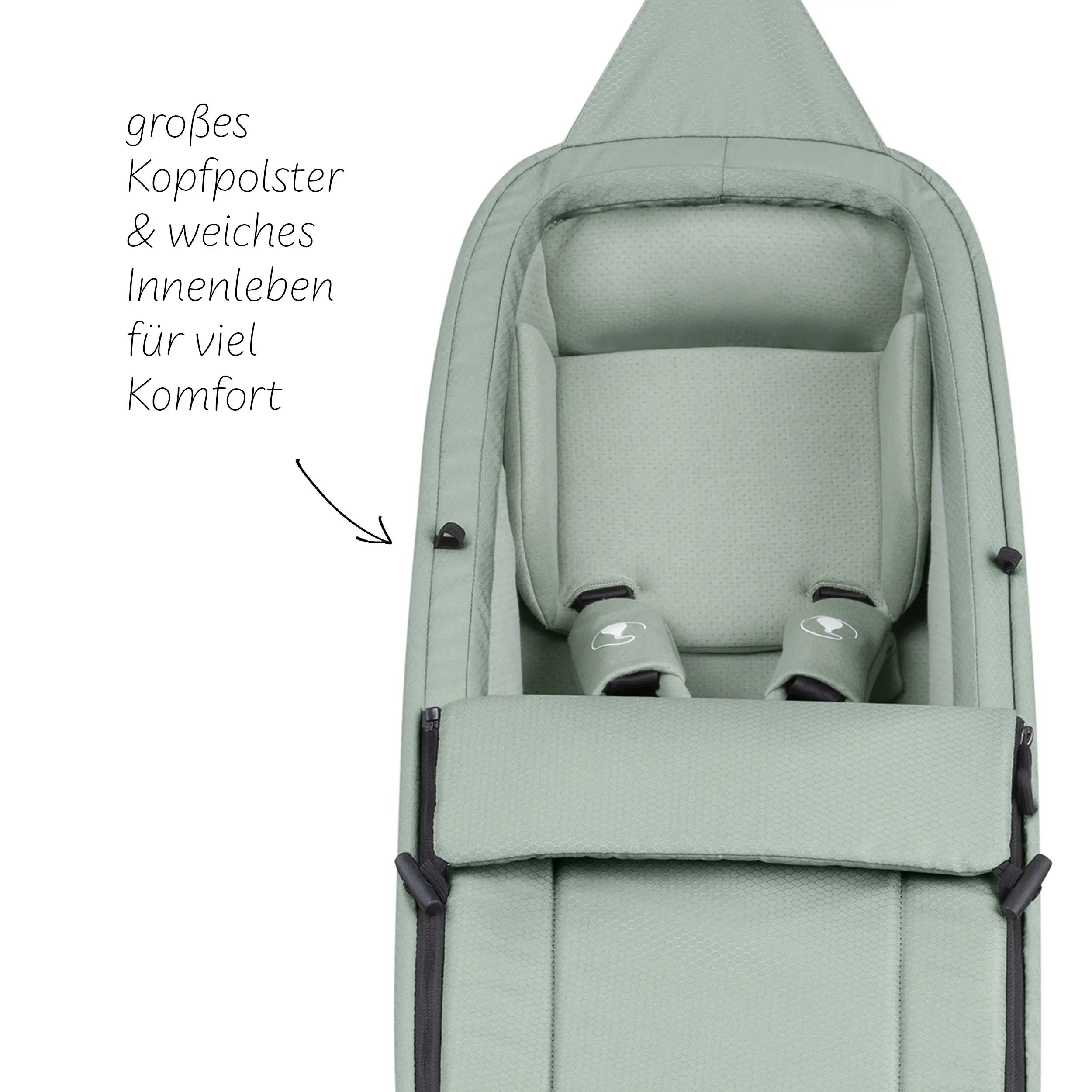 Riduttore per neonati per rimorchio per biciclette Tour - Olive