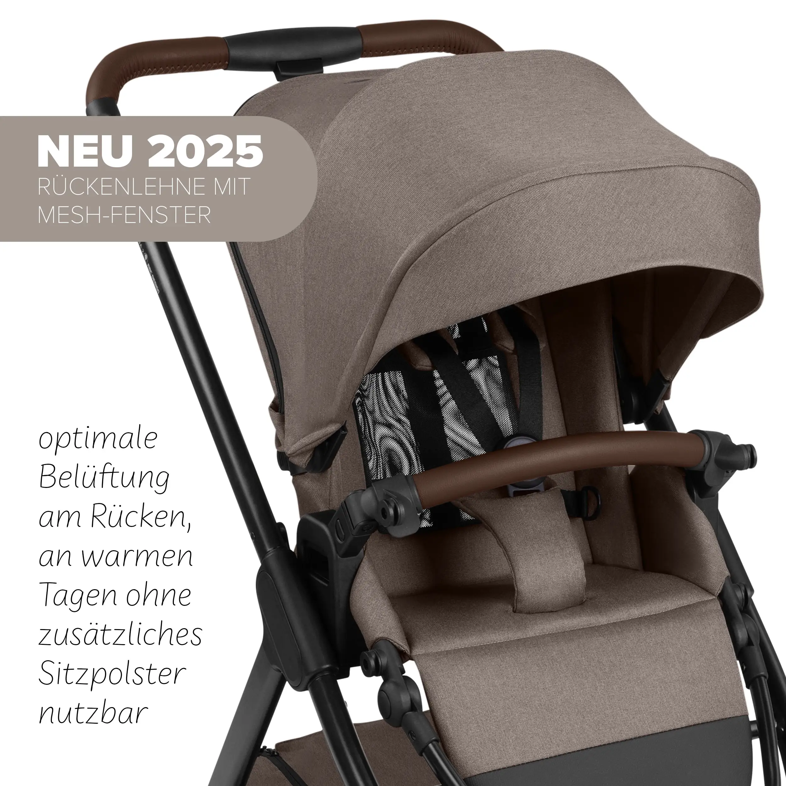 4in1-Kinderwagen-Set Samba 2 inkl. Babyschale Calla mit Liegefunktion - Nature