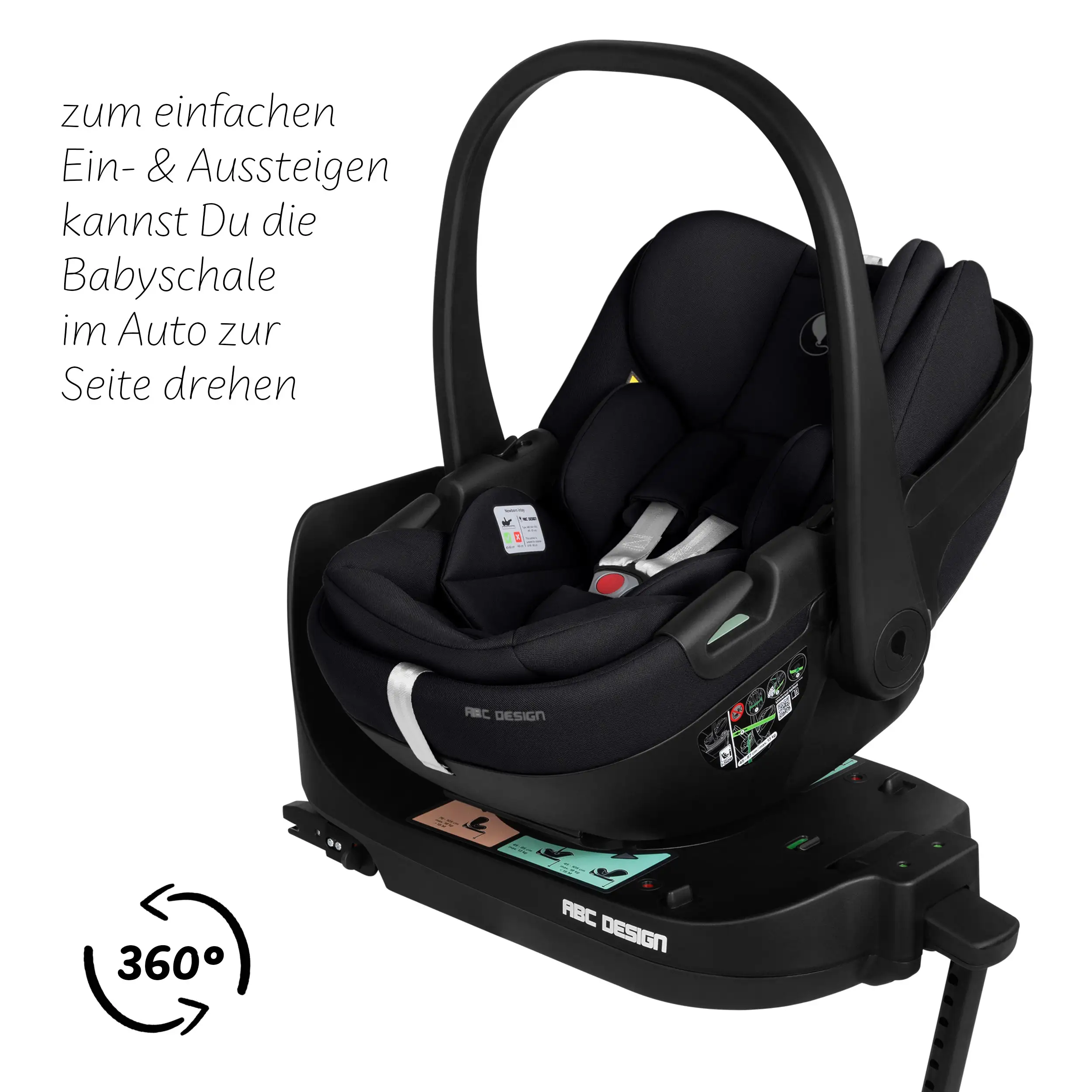 Set passeggino 4in1 Salsa Core incl. ovetto Calla con funzione reclinabile e base ISOFIX Root - Ink