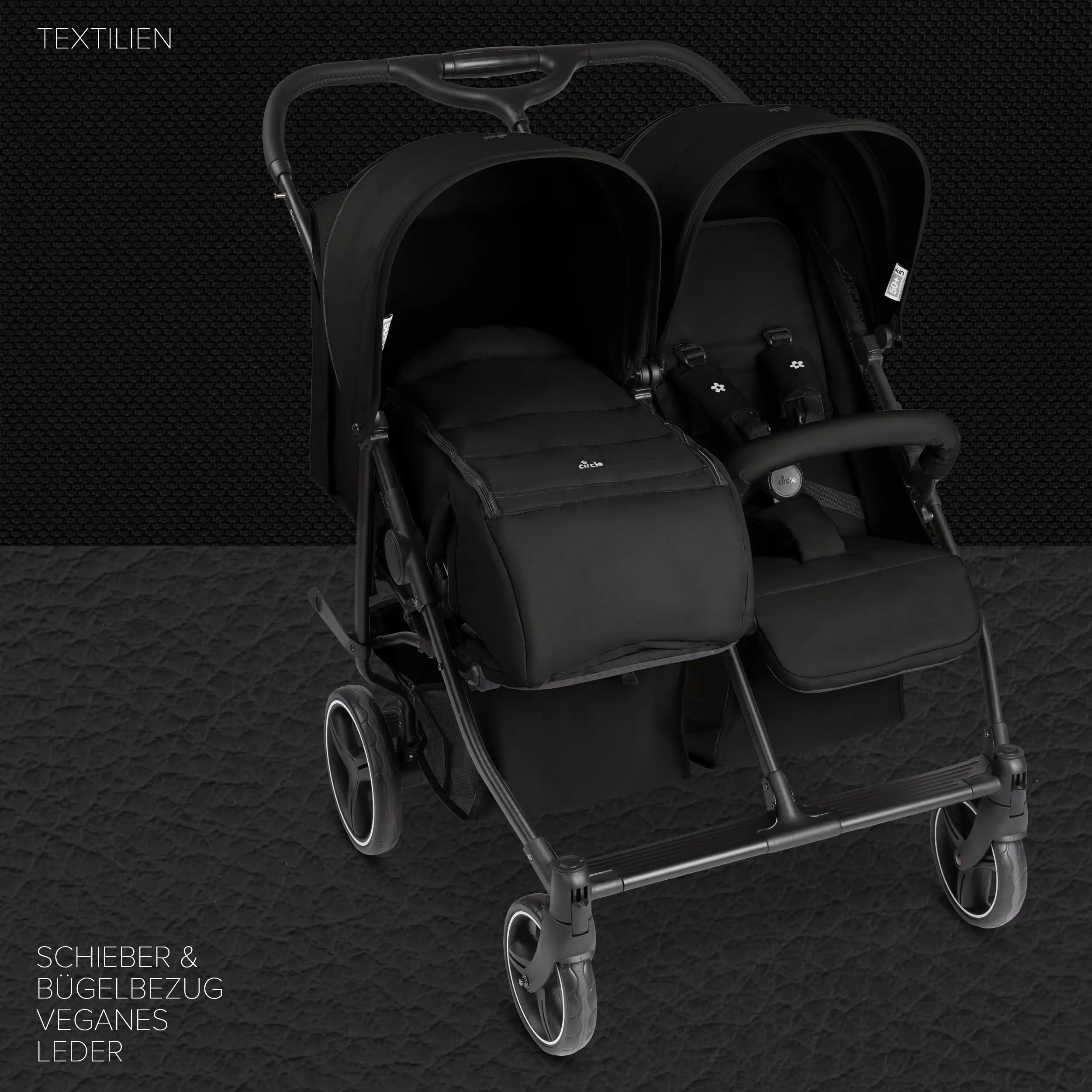 Passeggino doppi D Two - Black