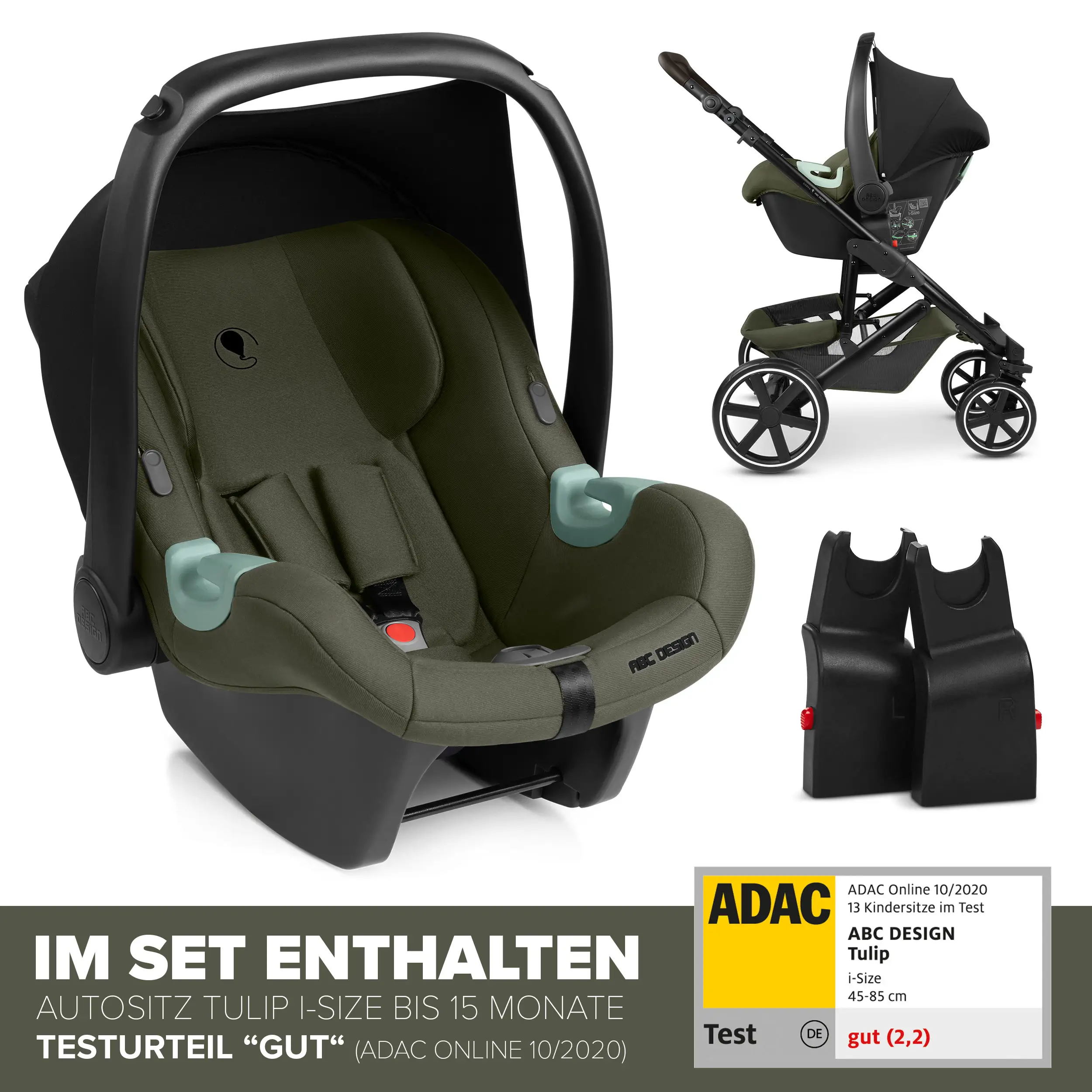 Set passeggino 4in1 Sierra con base Isofix inclusa - Pea