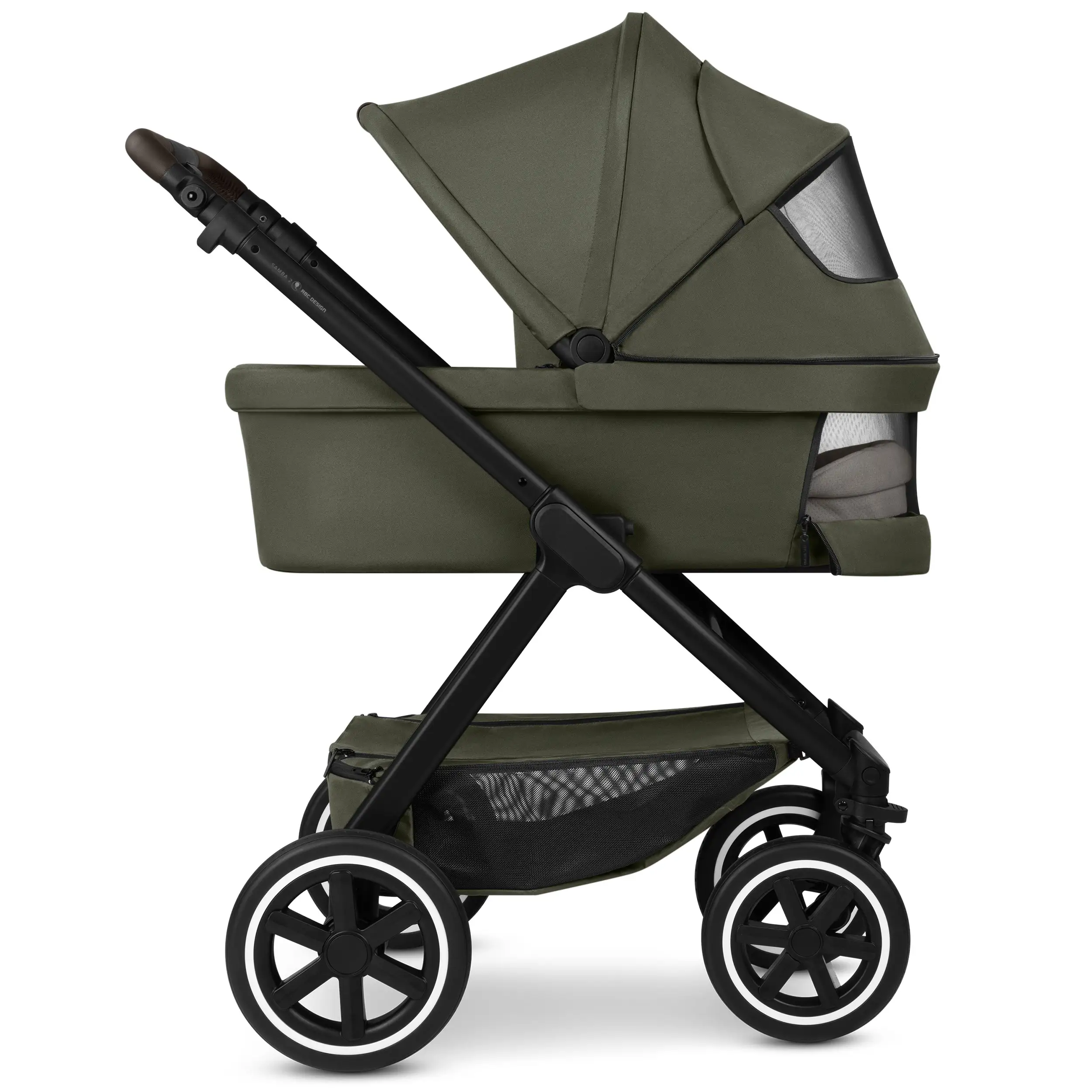 4in1-Kinderwagen-Set Samba 2 inkl. Babyschale Calla mit Liegefunktion - Avocado