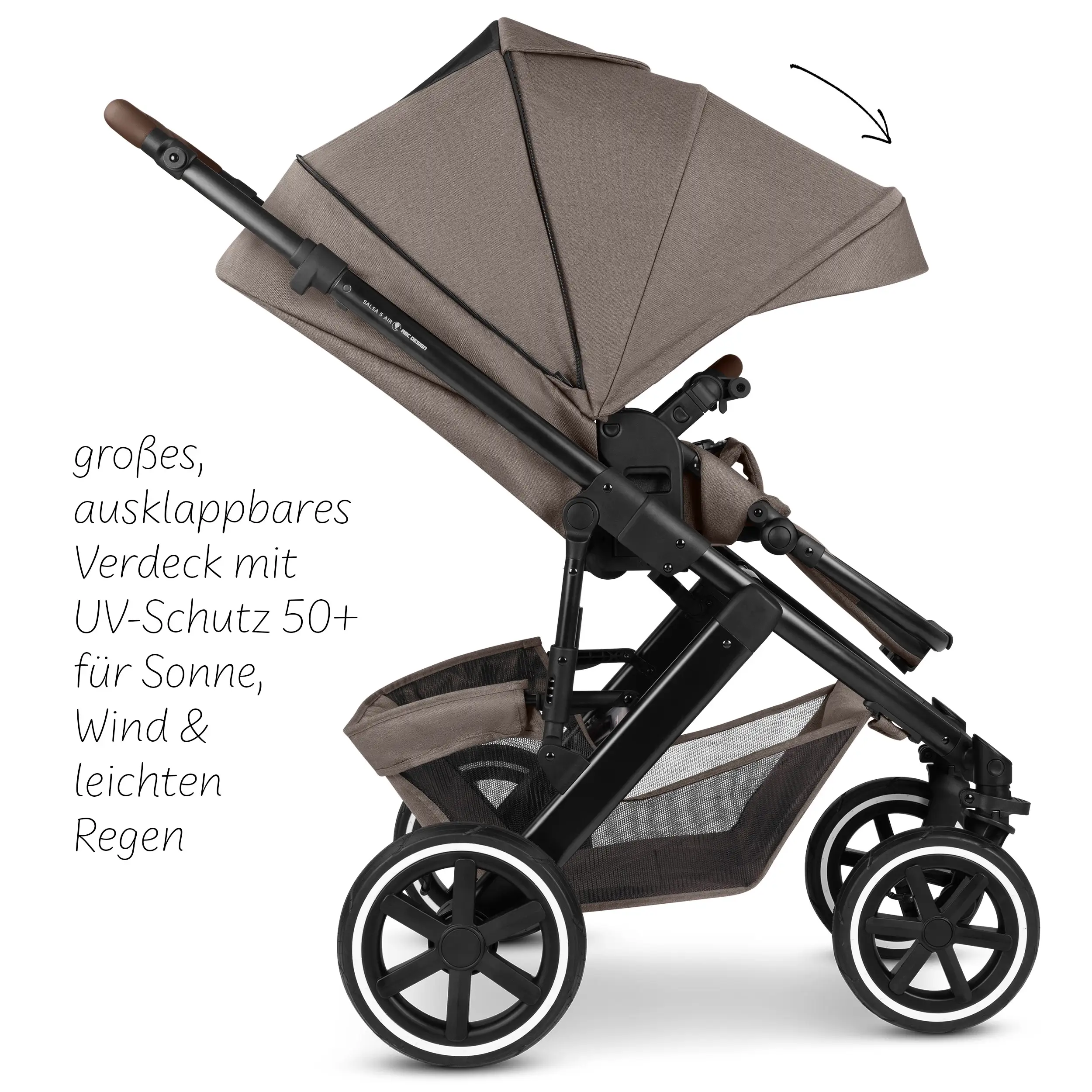 4in1-Kinderwagen-Set Salsa 5 Air inkl. Babyschale Calla mit Liegefunktion - Nature