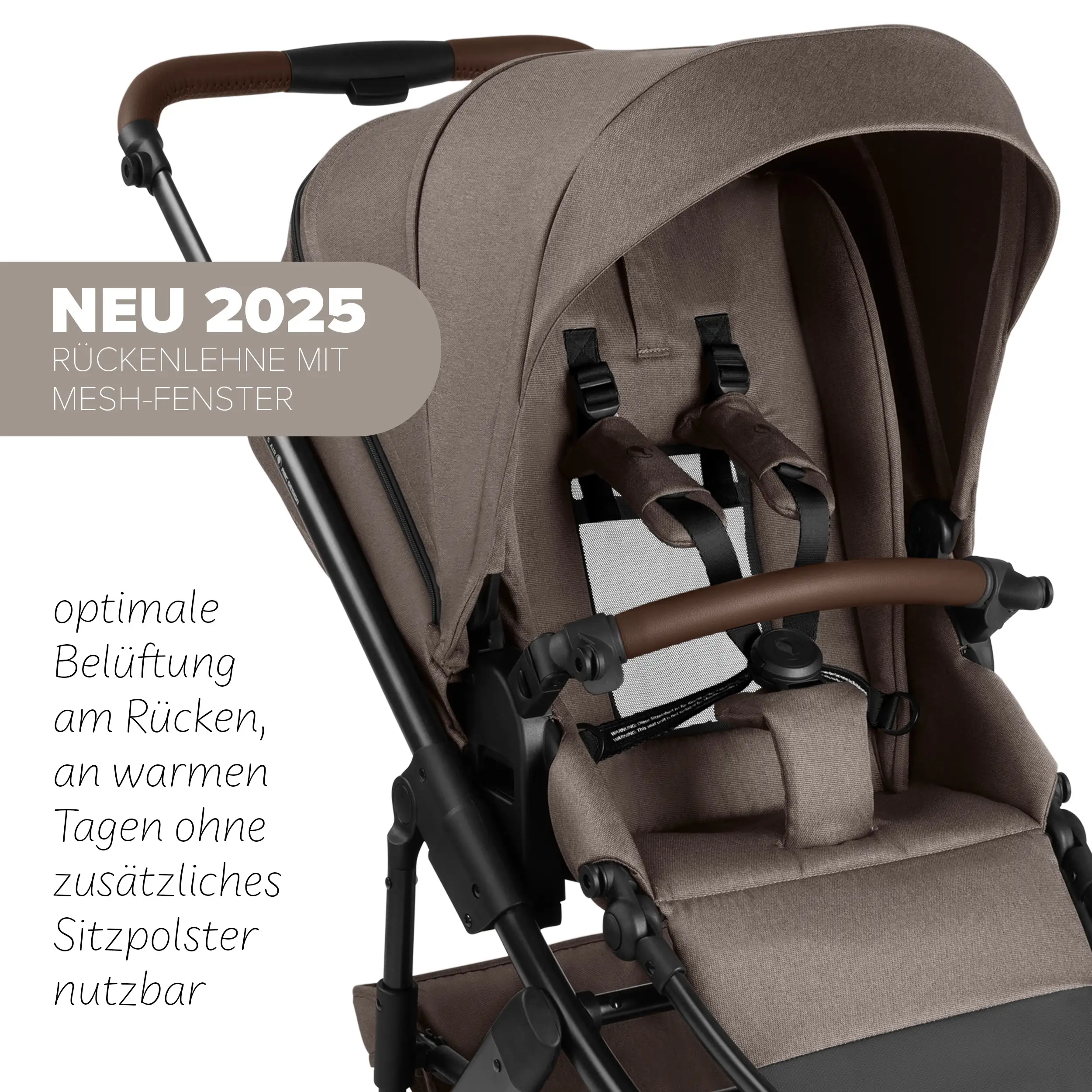 4in1-Kinderwagen-Set Salsa 5 Air inkl. Babyschale Calla mit Liegefunktion - Nature