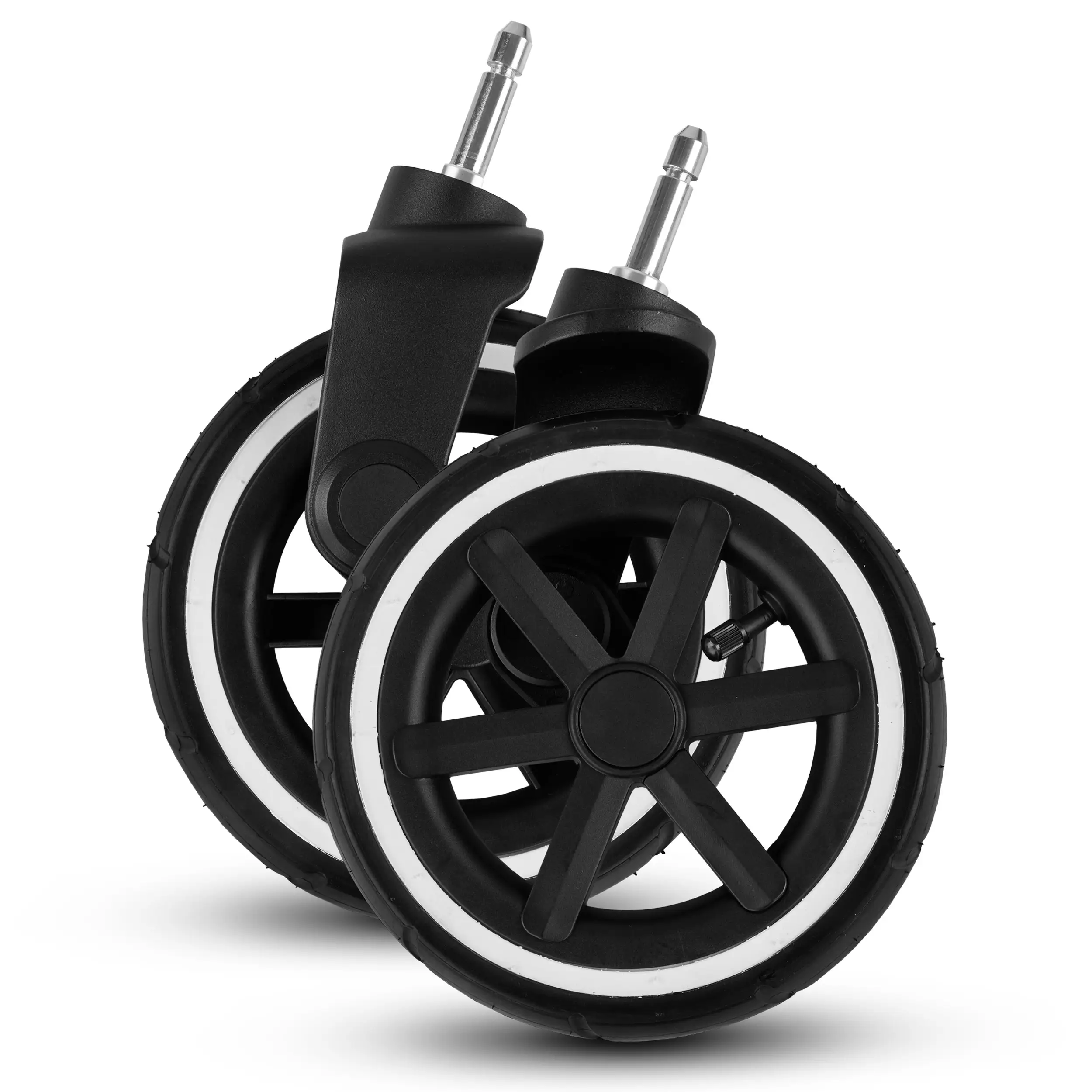 Set di ruote anteriori (2 pezzi) per Avus 2 Air / Avus Air - Ruote con camera d’aria Black / White Wall