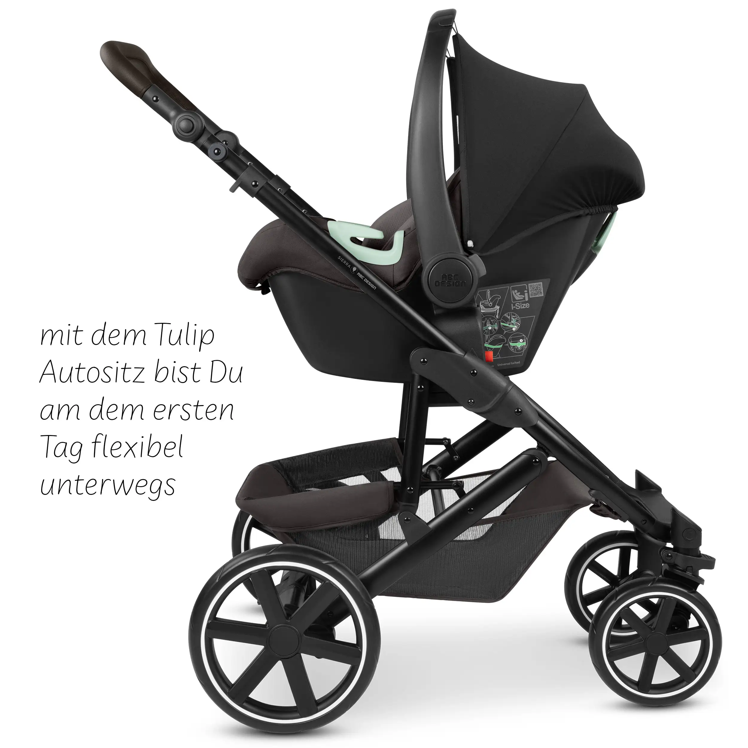 Set passeggino 4in1 Sierra con base Isofix inclusa - Nut