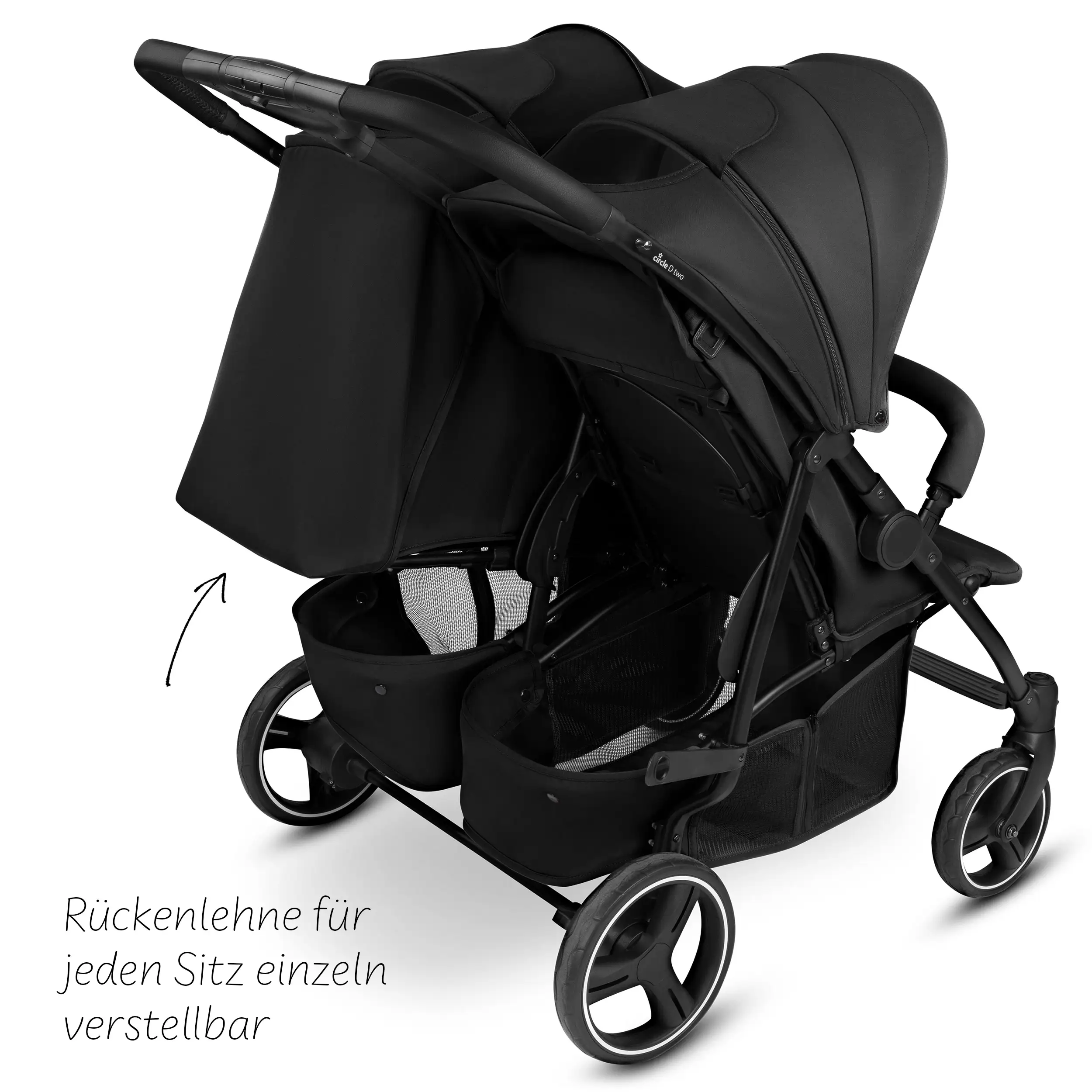 Passeggino doppi D Two - Black