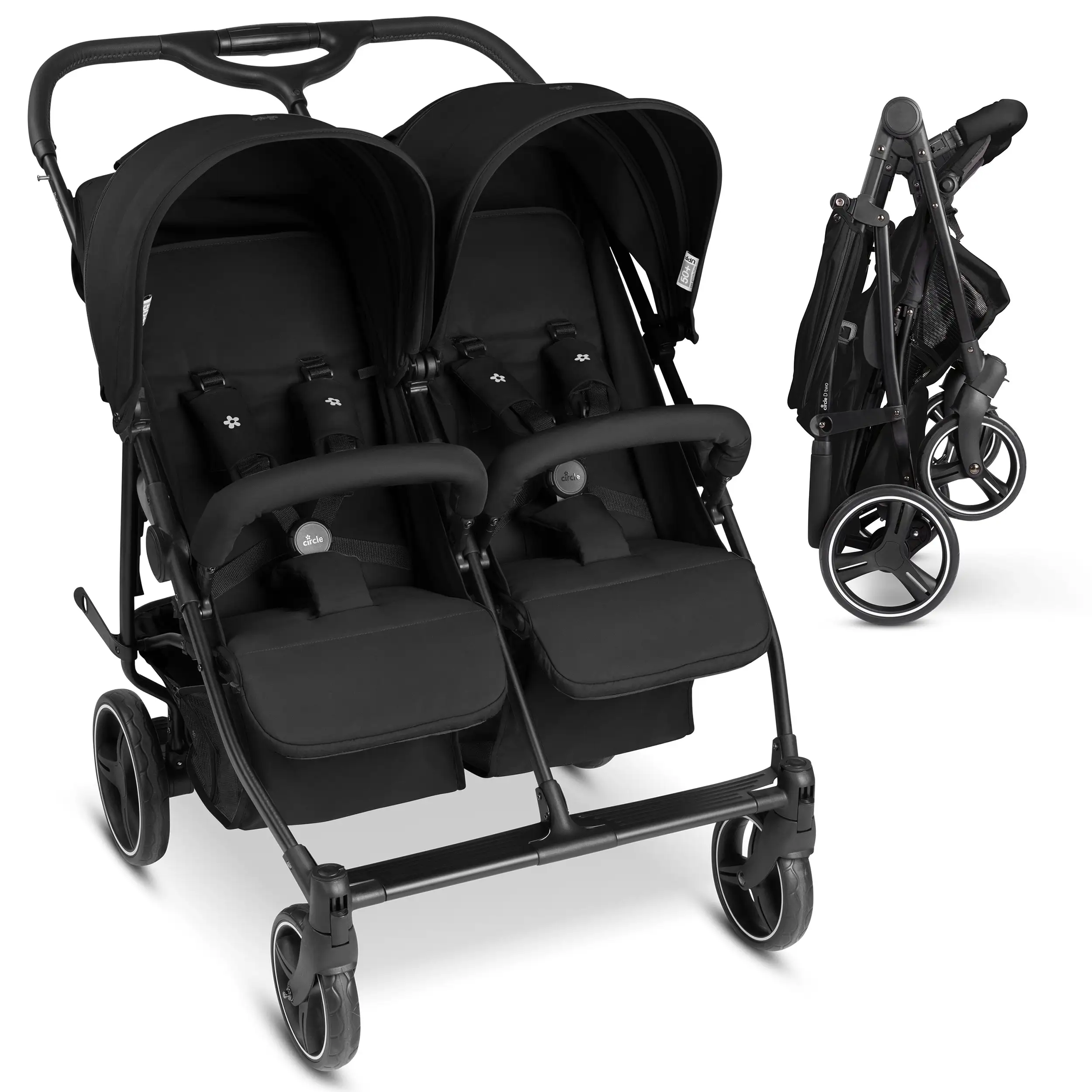 Passeggino doppi D Two - Black